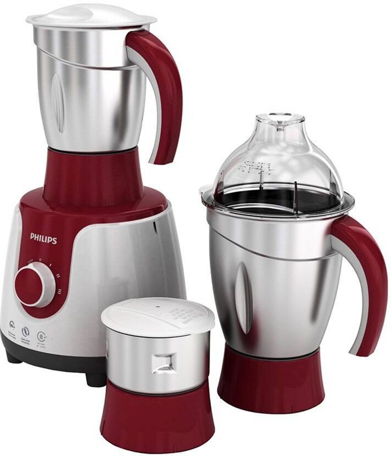 PHILIPS HL7720 750 W Mixer Grinder (HL7720/00 3 Jars Red, Whi