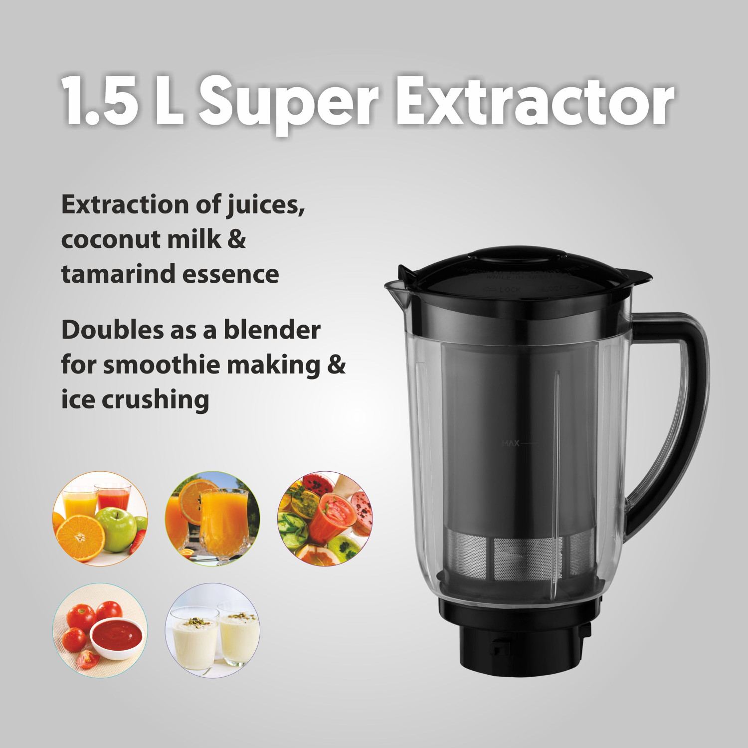 Image of Preethi Crown 600 W Mixer Grinder