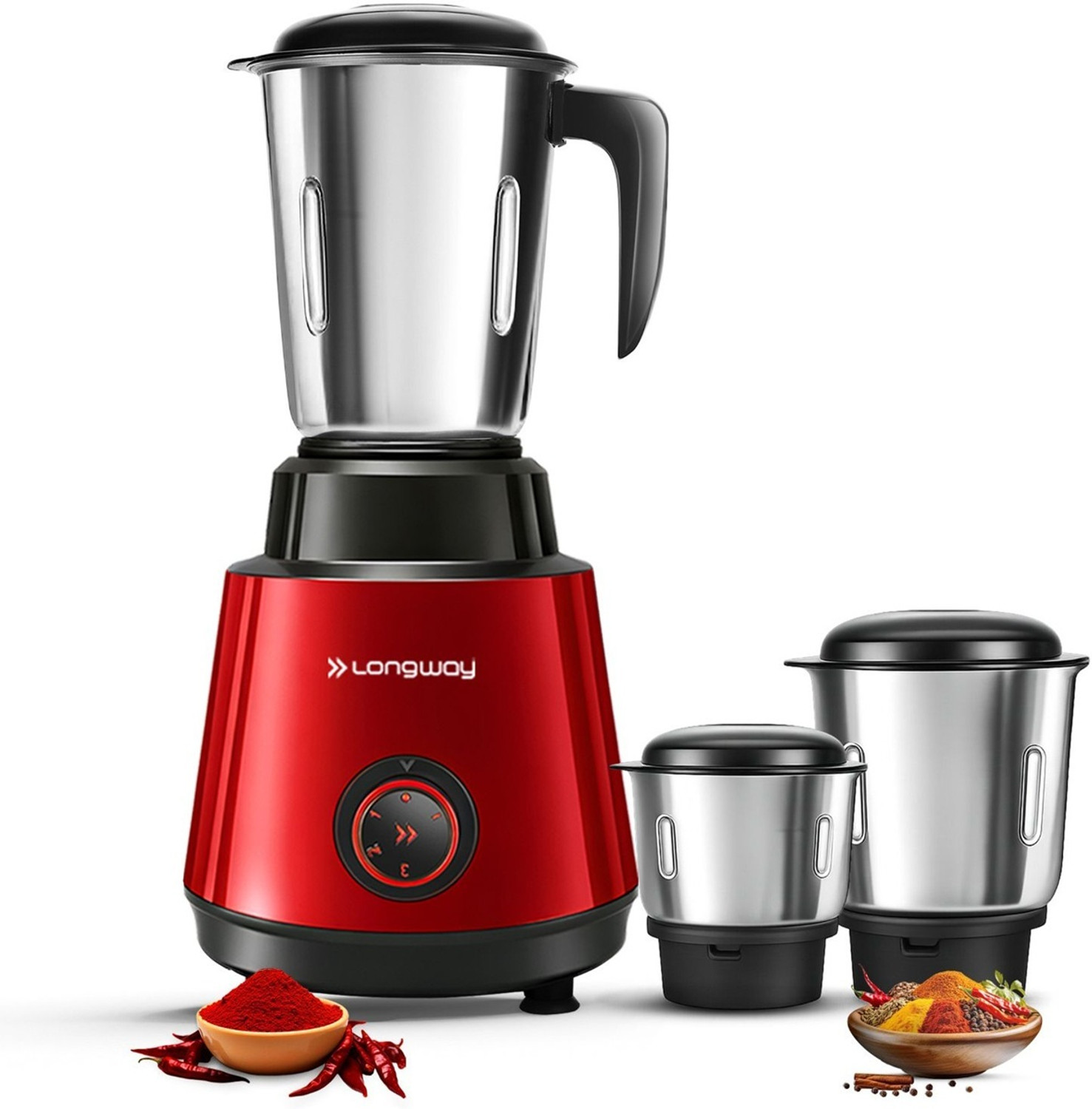 Image of Longway Roto Max with Powerful Motor 500 W Juicer Mixer Grinder