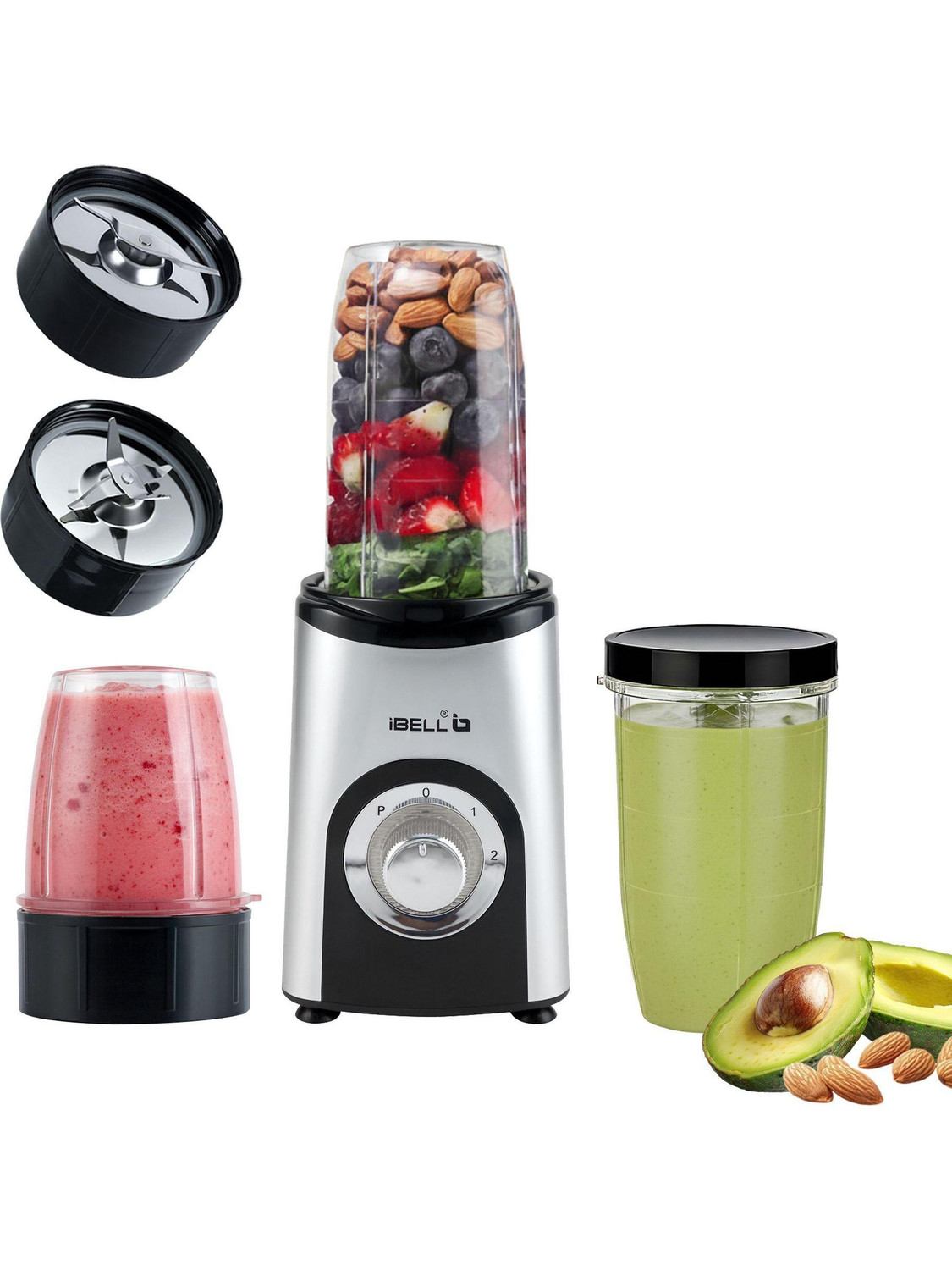 iBELL NUTRICORE 3Q Nutri Blender, 24000 RPM, 100% Copper Motor, 3 Modes & Steel Blade 600 W Juicer Mixer Grinder