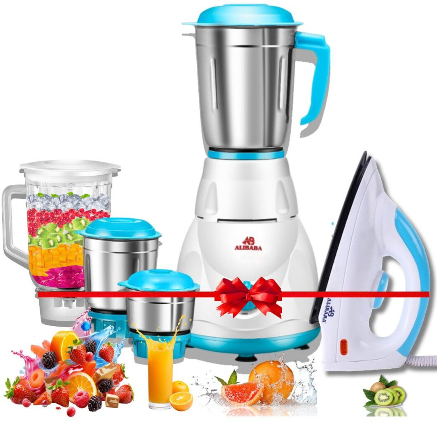 Image of Alibaba Super Combo Starlet with 1000 Watt Dry Iron & 550 W Mixer Grinder