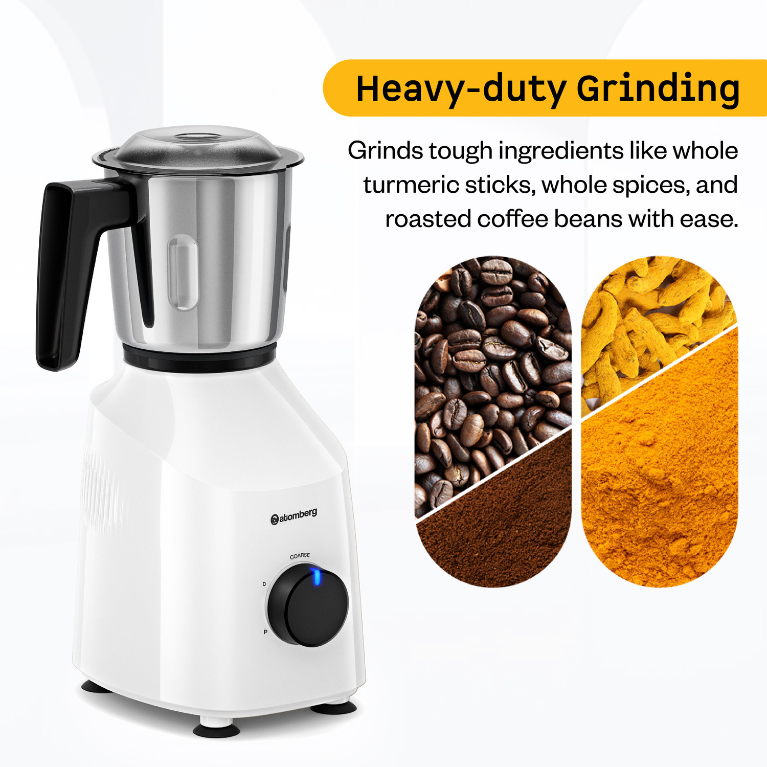 Image of Atomberg Xiana with Unique Coarse Mode | Intelligent Motor 750 W Mixer Grinder