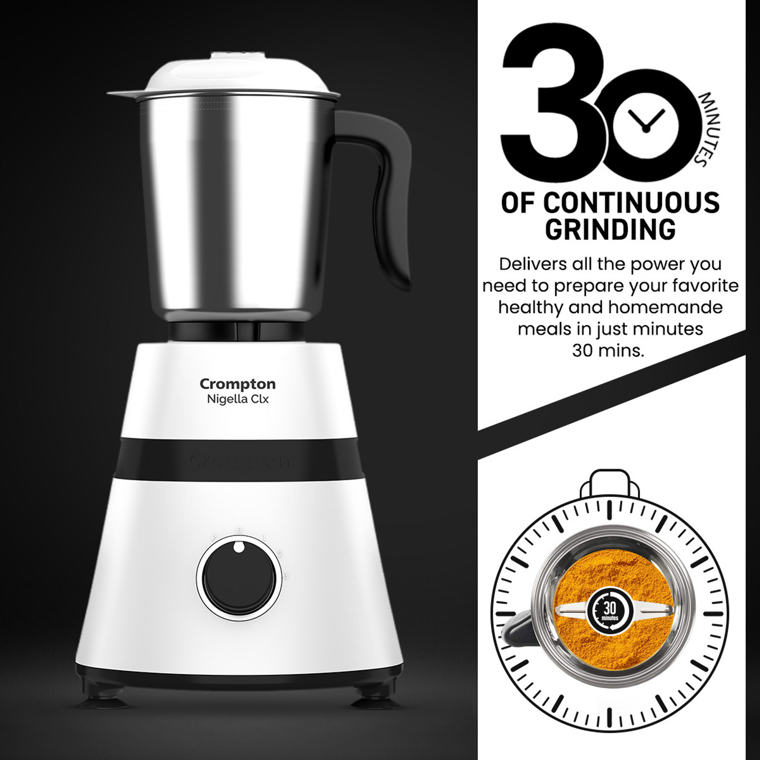 Image of Crompton Nigella Classic 500 W Mixer Grinder