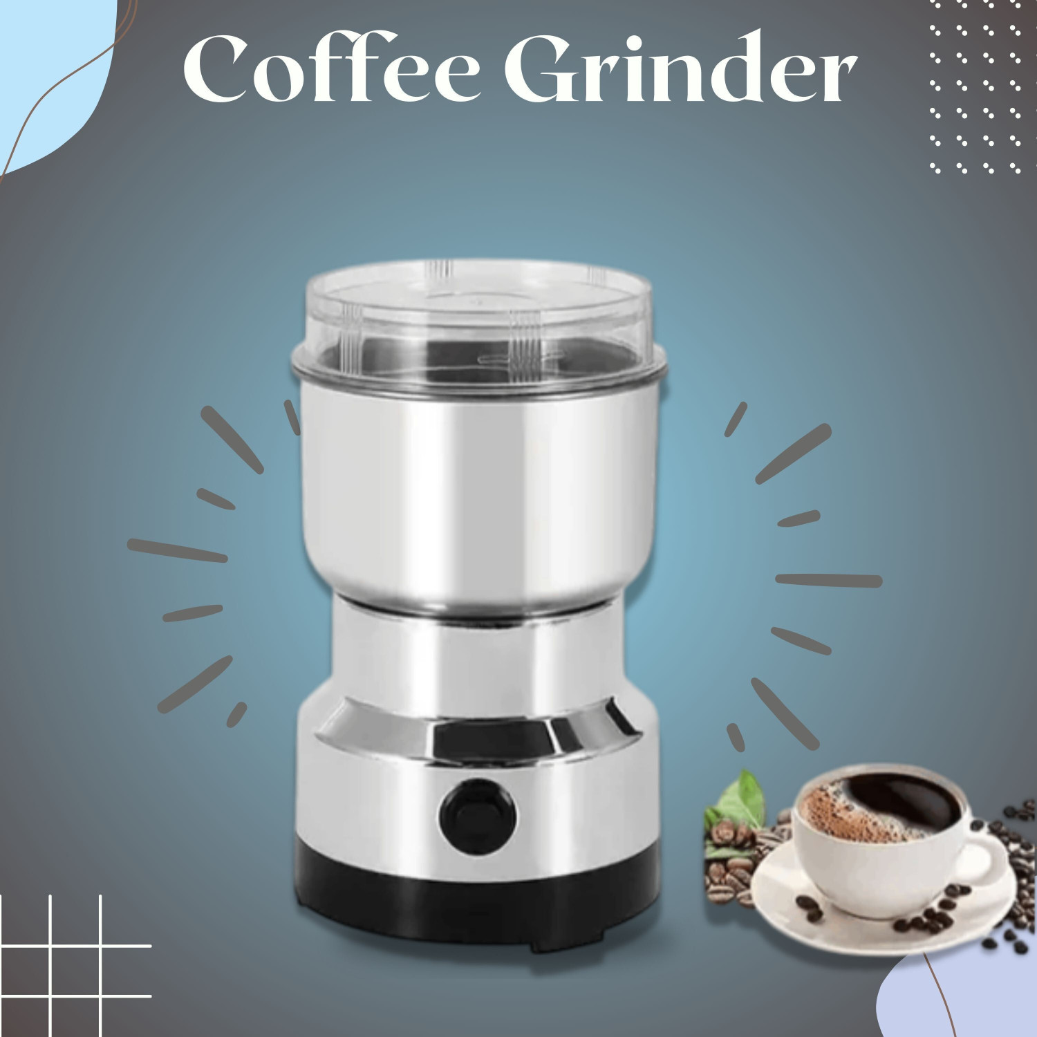 Image of JayGopalTrendz Electric Mini Mixer Coffee Grinder Juicer Light weight Compact for KitchenFG499 240 W Juicer Mixer Grinder