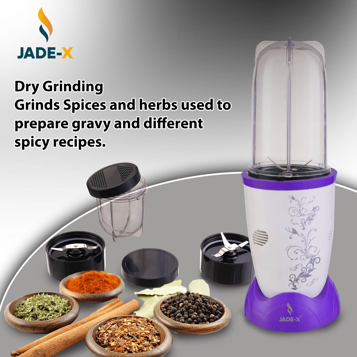 jade-x Hand Blender 400 W Juicer Mixer Grinder