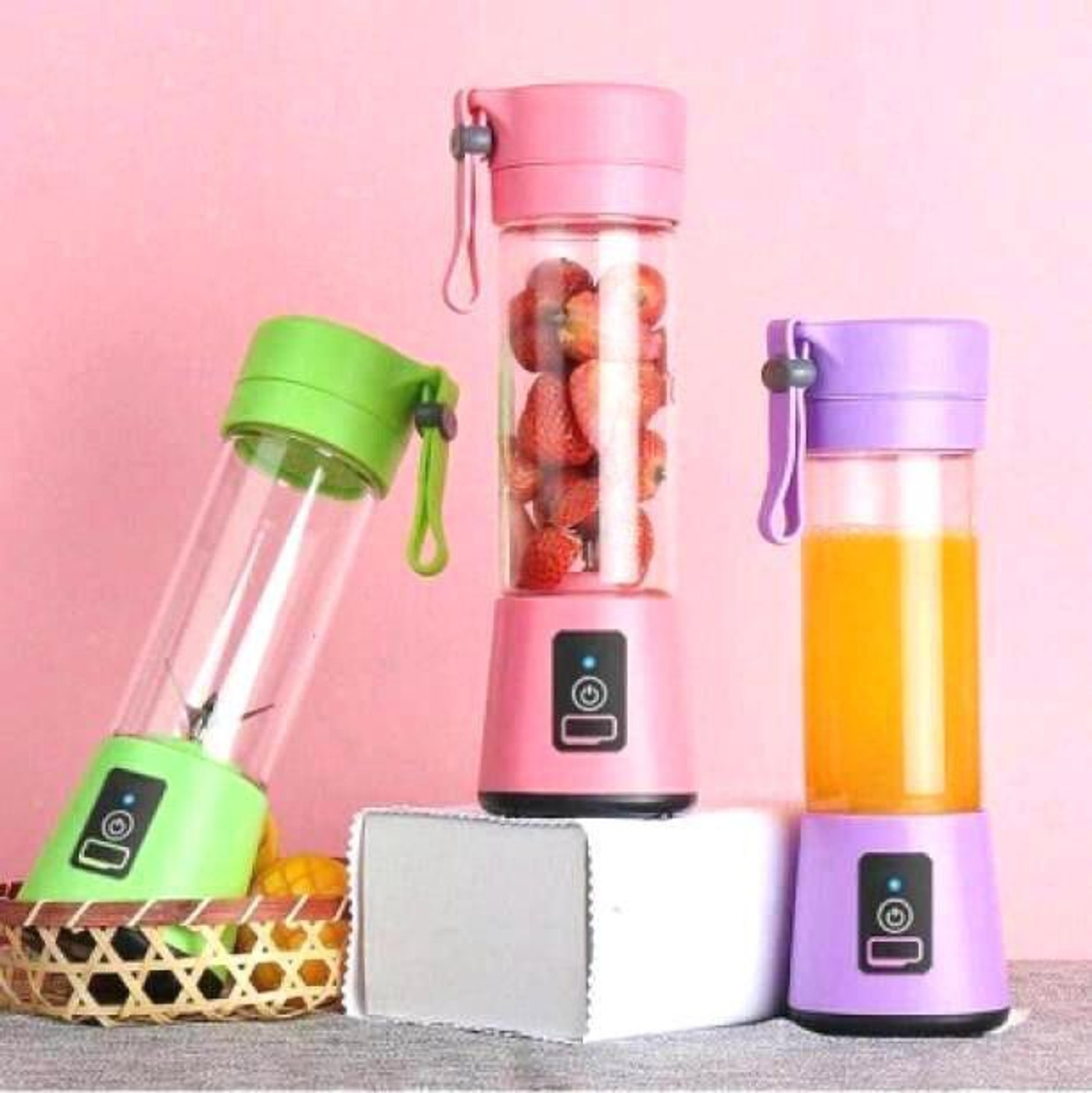 Image of JayGopalTrendz Electric Fruit Juicer Maker USB Rechargeable Mini Juicer Mixer GrinderOS65 350 W Juicer Mixer Grinder