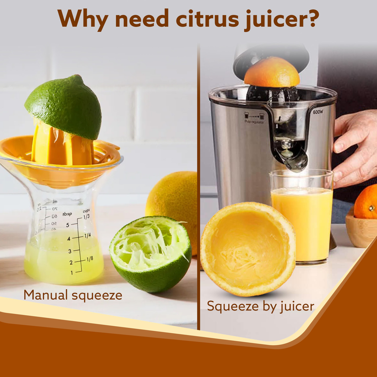Image of AGARO Regency 350 W Juicer (Regency Electric Citrus Juicer 650 ml, Pulp Regulator, AC Copper Motor, | Silver & Black)