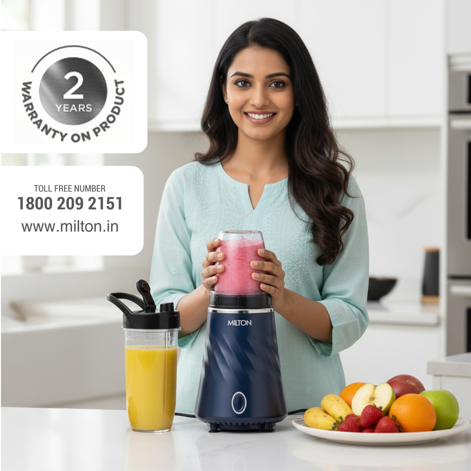 Image of MILTON Nutripure Nutri Blender 350 W Juicer Mixer Grinder