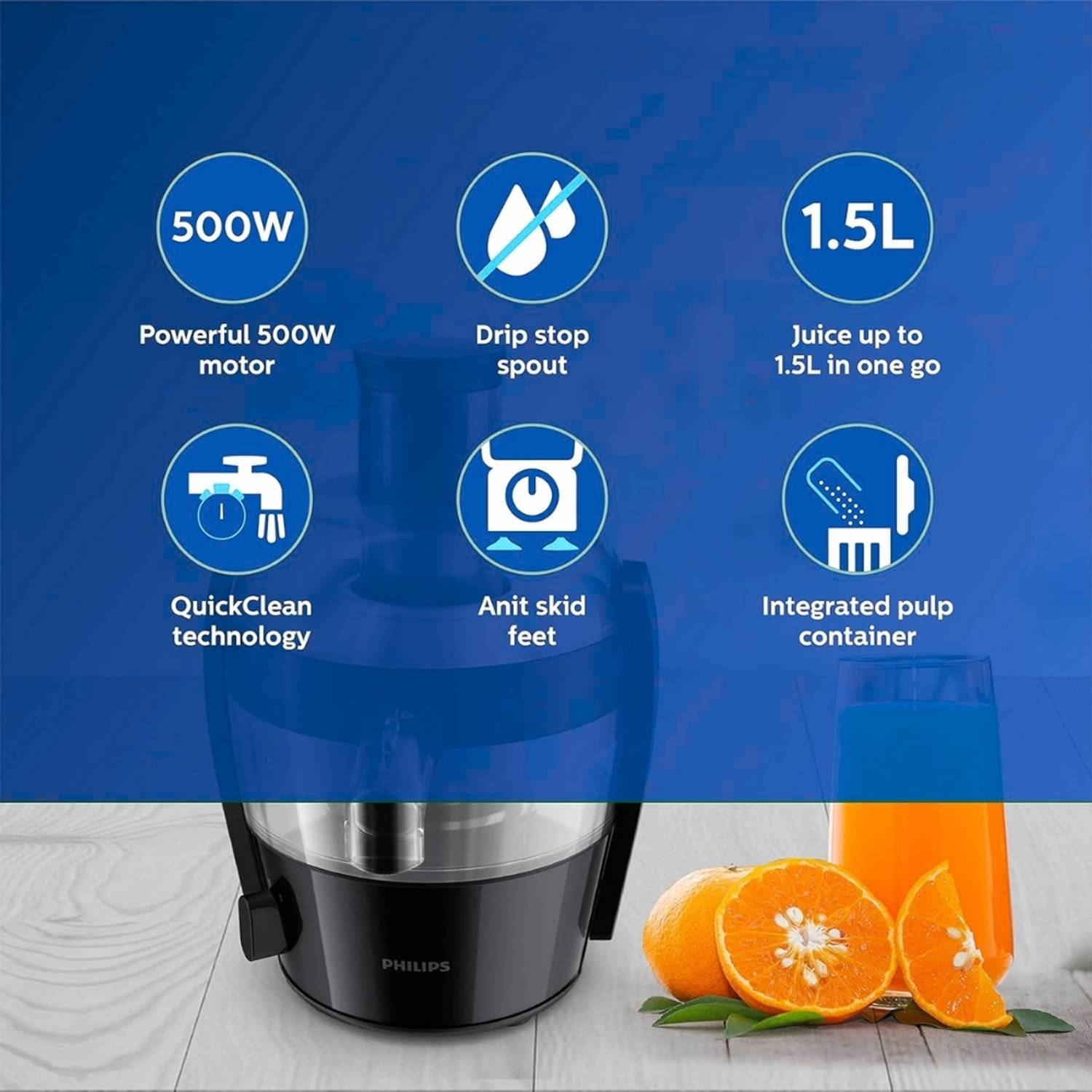 PHILIPS HR1832 500 W Juicer Price in India - Buy PHILIPS HR1832