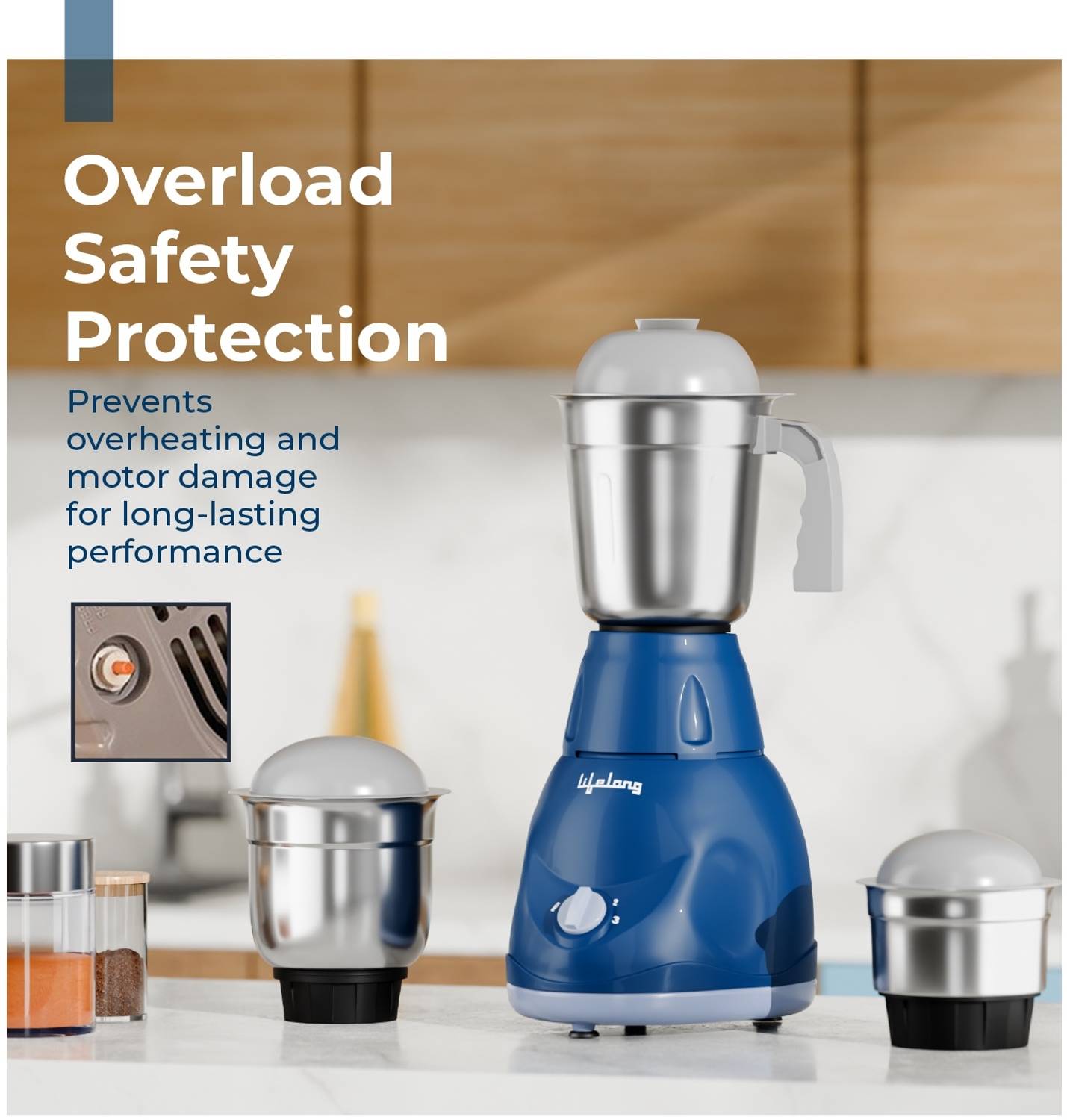 Lifelong Power Pro 500W Mixer Grinder - Image 3