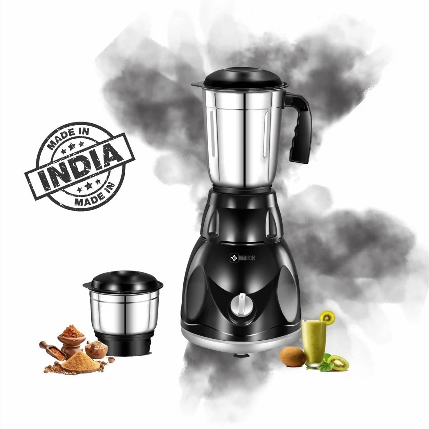 Havok 750 Watt Juicer Mixer Grinder with 2 Jars for Grinding 750 W Juicer Mixer Grinder