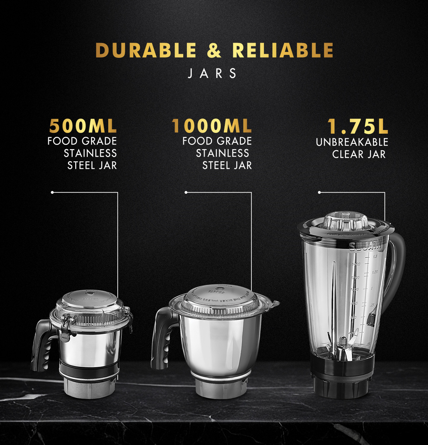 Image of SUJATA MG01 Double Ball Bearing Motor | 24000 RPM | 1000 W Juicer Mixer Grinder