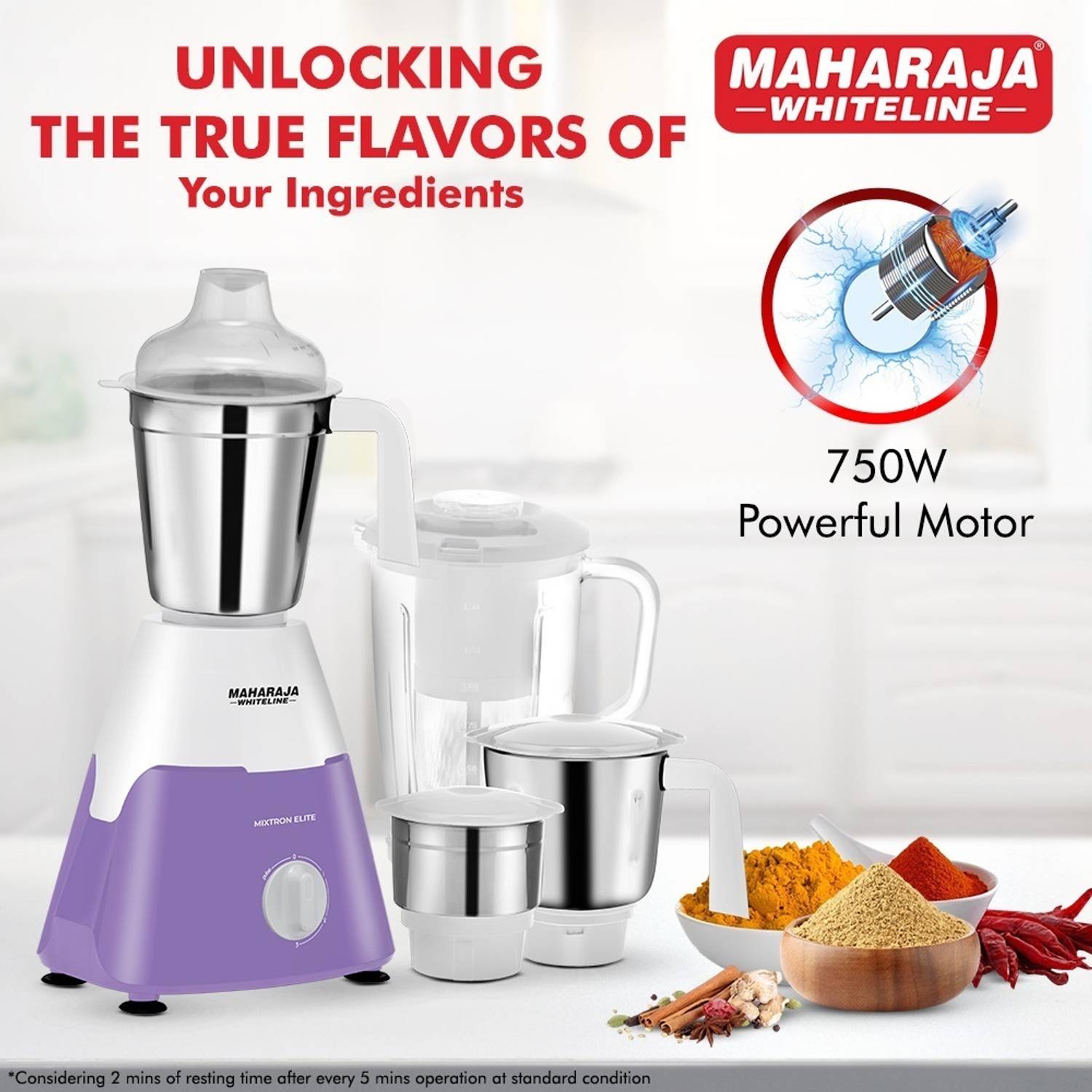 MAHARAJA WHITELINE MX-263 750 W Mixer Grinder Price in India - Buy