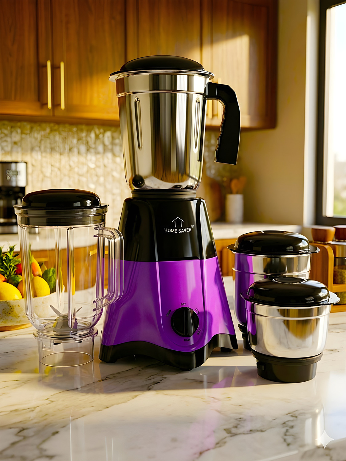 Image of HOME SAVER PurpleStorm 750 W Mixer Grinder
