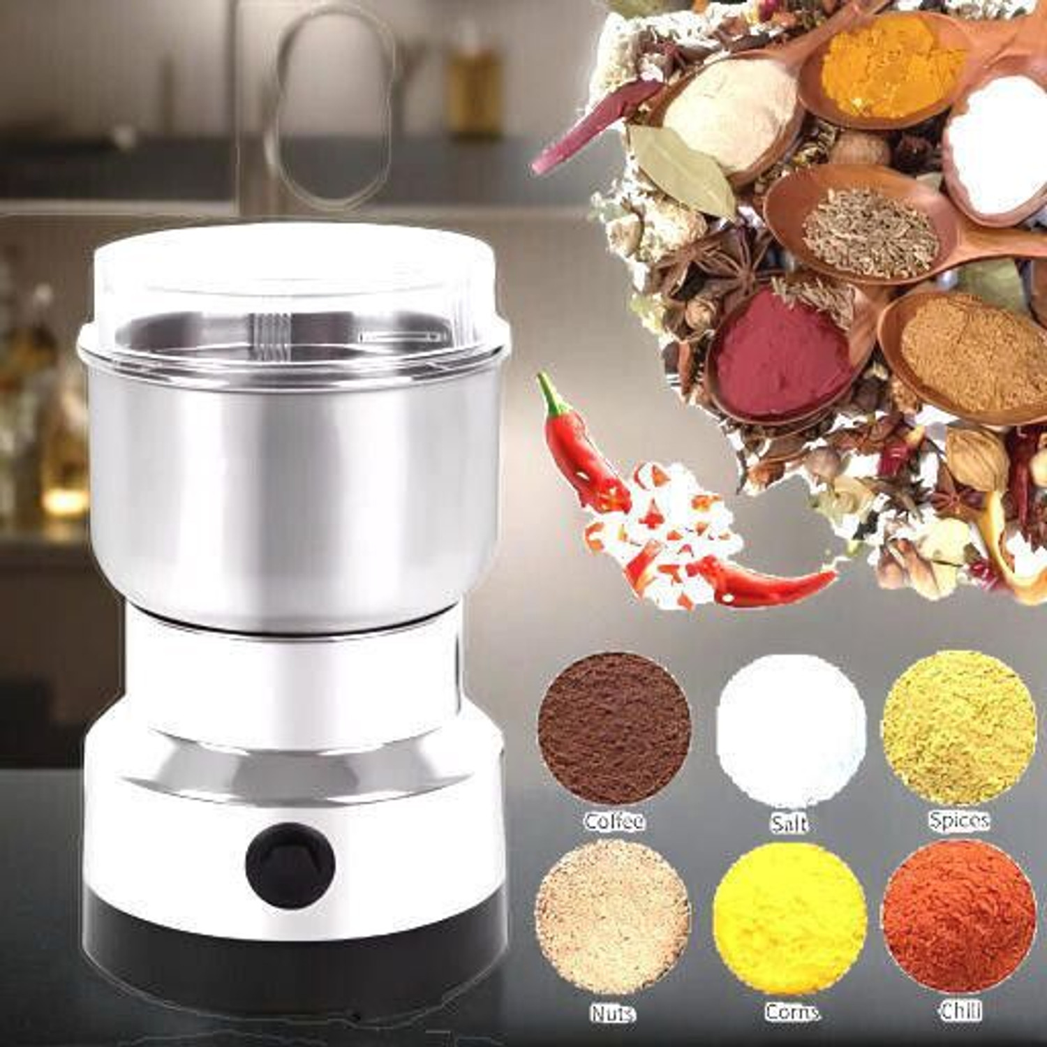 Image of JayGopalTrendz 150W Electric Mini Mixer Grinder Juicer Light weight Compact for KitchenCLO104 240 W Juicer Mixer Grinder