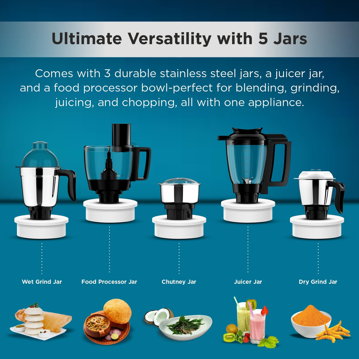 Image of Butterfly Rapid Food Processor 750 W Juicer Mixer Grinder