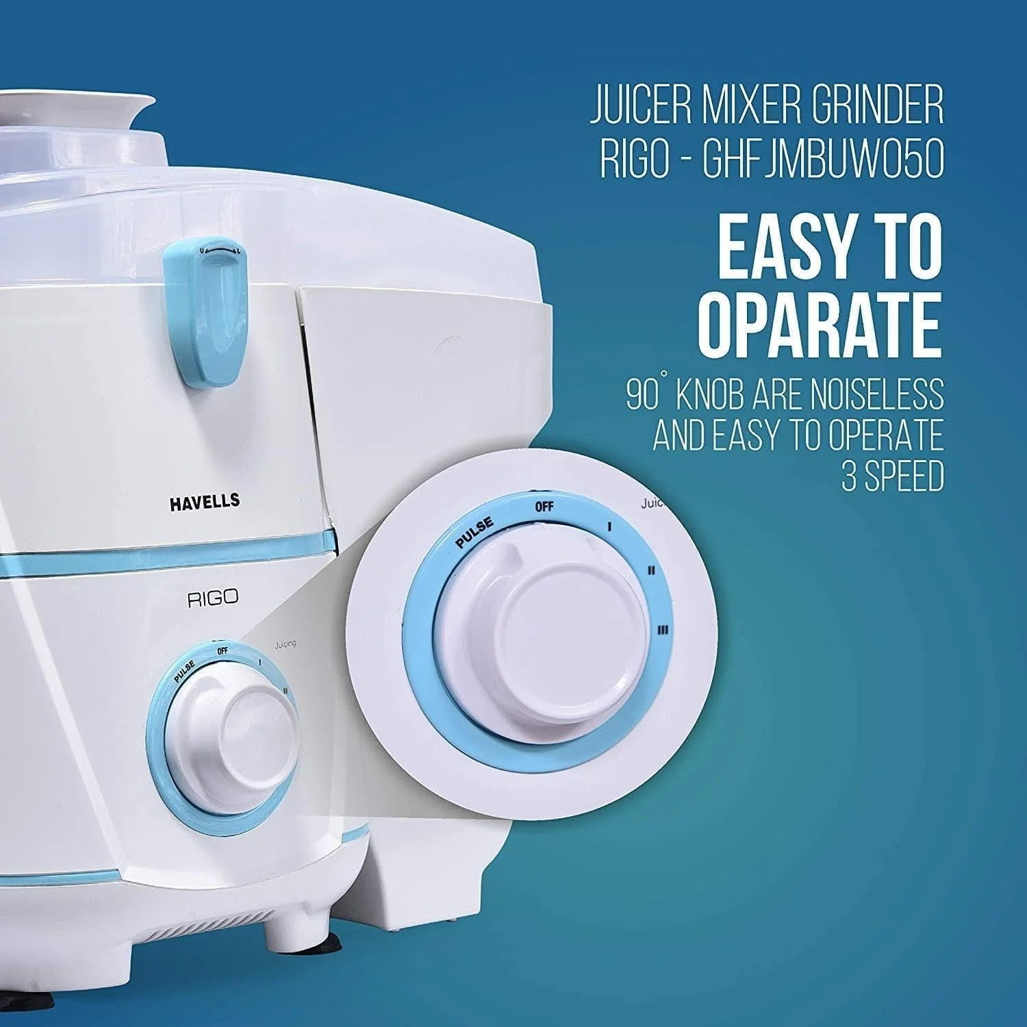 Image of HAVELLS RIGO 500 W Juicer Mixer Grinder