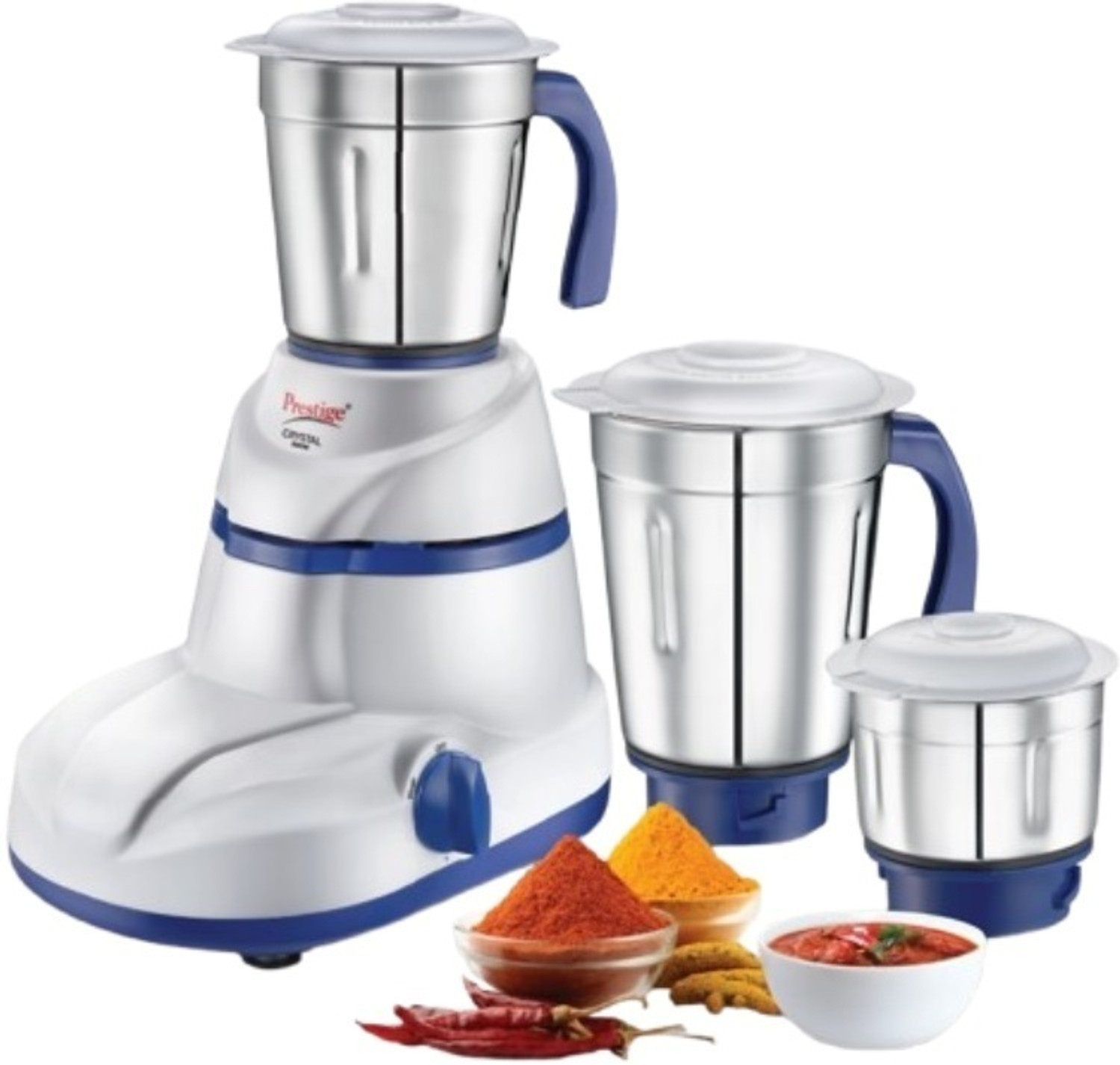 Image of Prestige Crystal 3 Super-Efficient Blades|Sturdy Handle 500 W Mixer Grinder