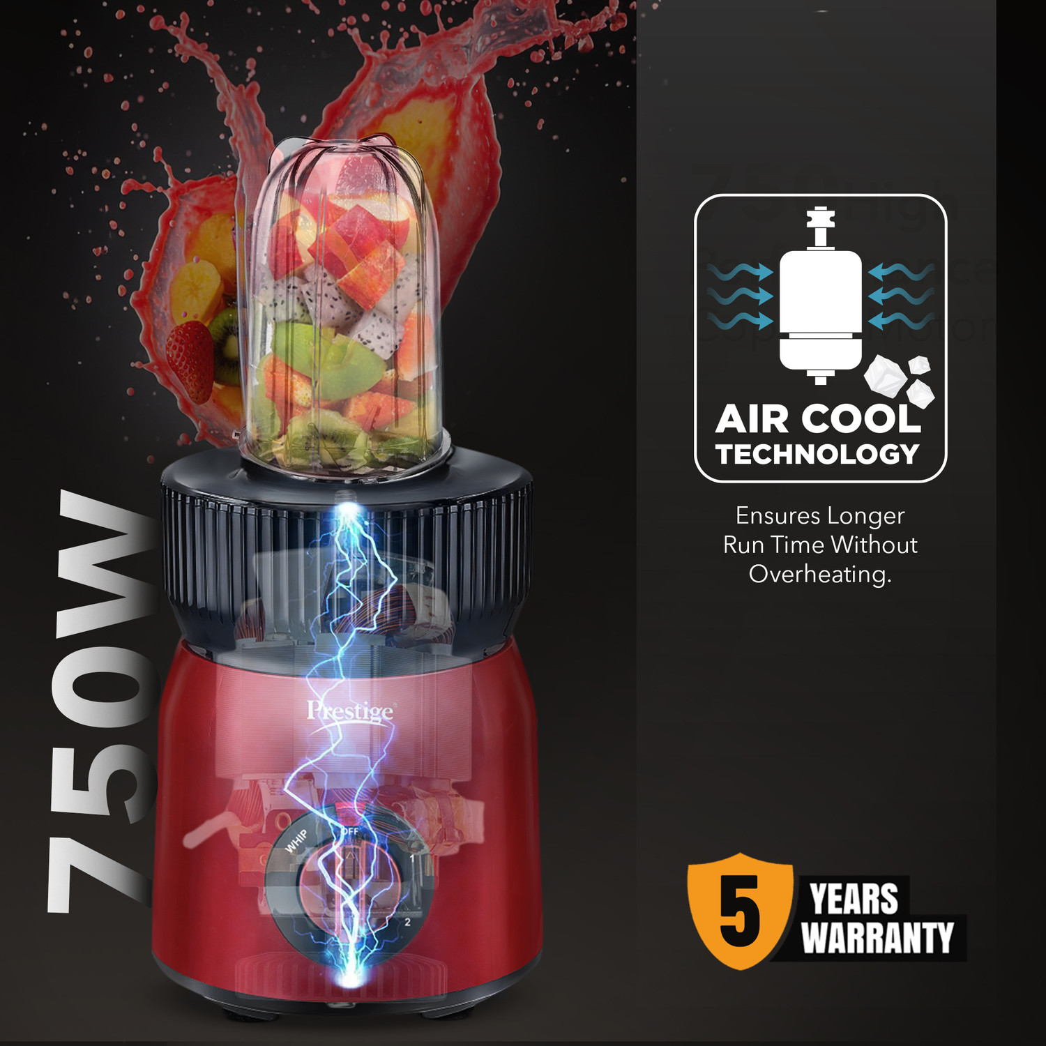 Image of Prestige AJ 750 W Mixer Grinder