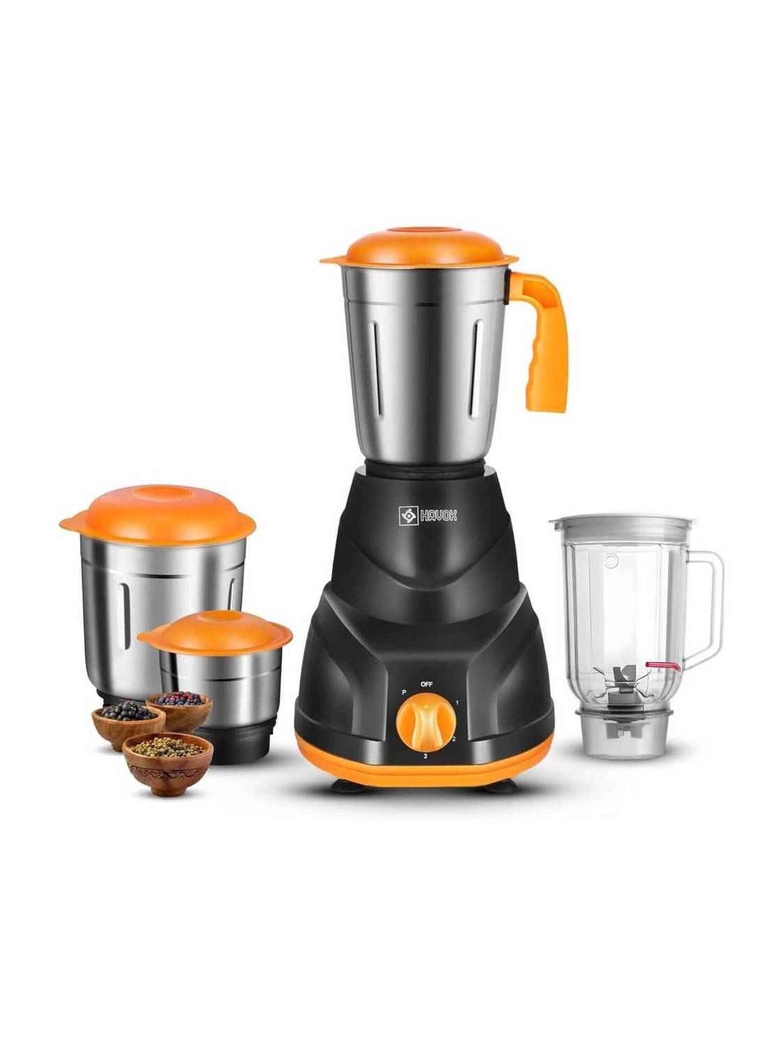 Havok 750 Watt Juicer Mixer Grinder with 4 Jars 750 W Juicer Mixer Grinder