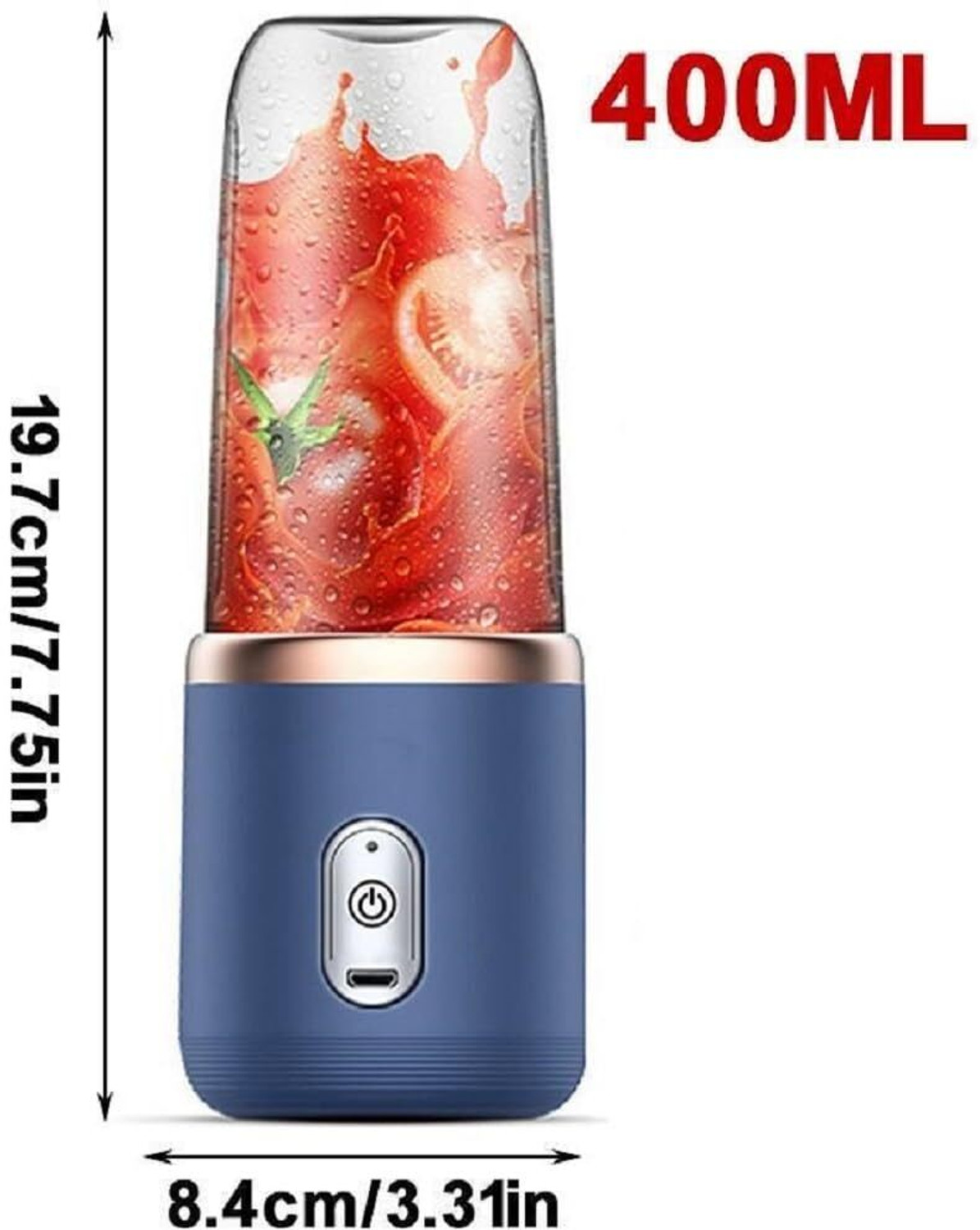 Image of Luranoal Plastic Electric Portable Juicer Mixer Grinder Mini Smoothie Maker Jar,4 Blades,3 Gears Hand Juicer