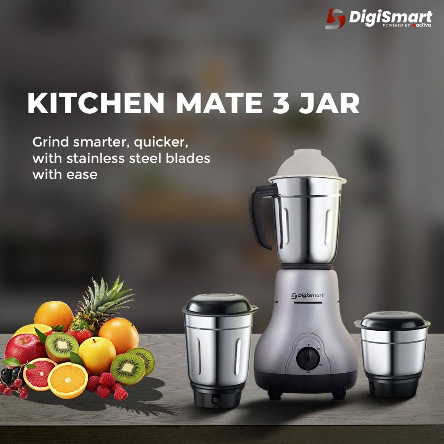DIGISMART 1150W Dry Iron + 750W Mixer Grinder Combo - Image 3