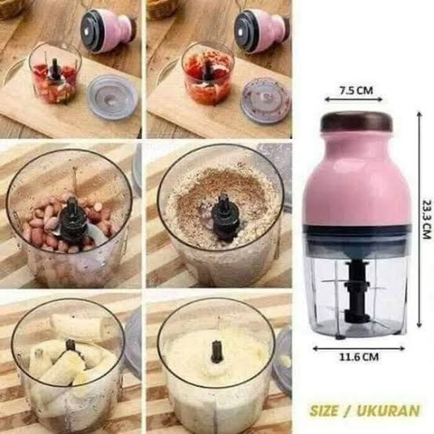 Image of FONALO Food Chopper Kitchen Processor for Meat Vegetables Fruits or Nuts Food Prosser 250 W Food Processor