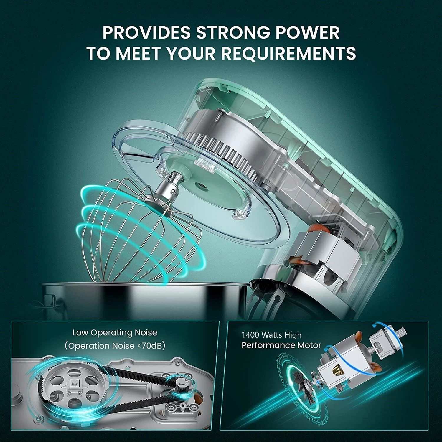 Image of ROSSMANN by Rossmann Stand Mixer 2000 W Mixer Grinder