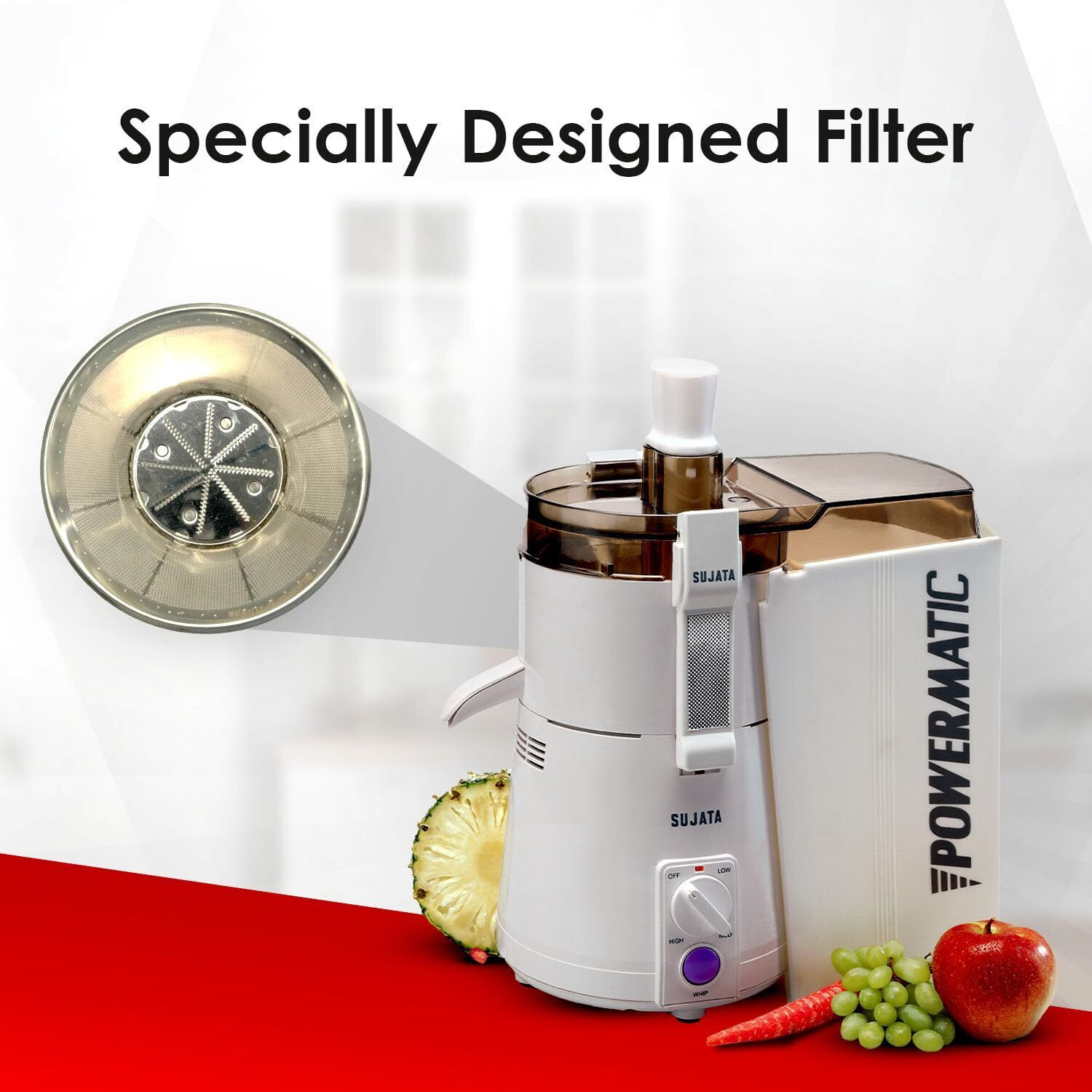 Image of SUJATA Powermatic ,Without Jar 900 W Juicer Mixer Grinder