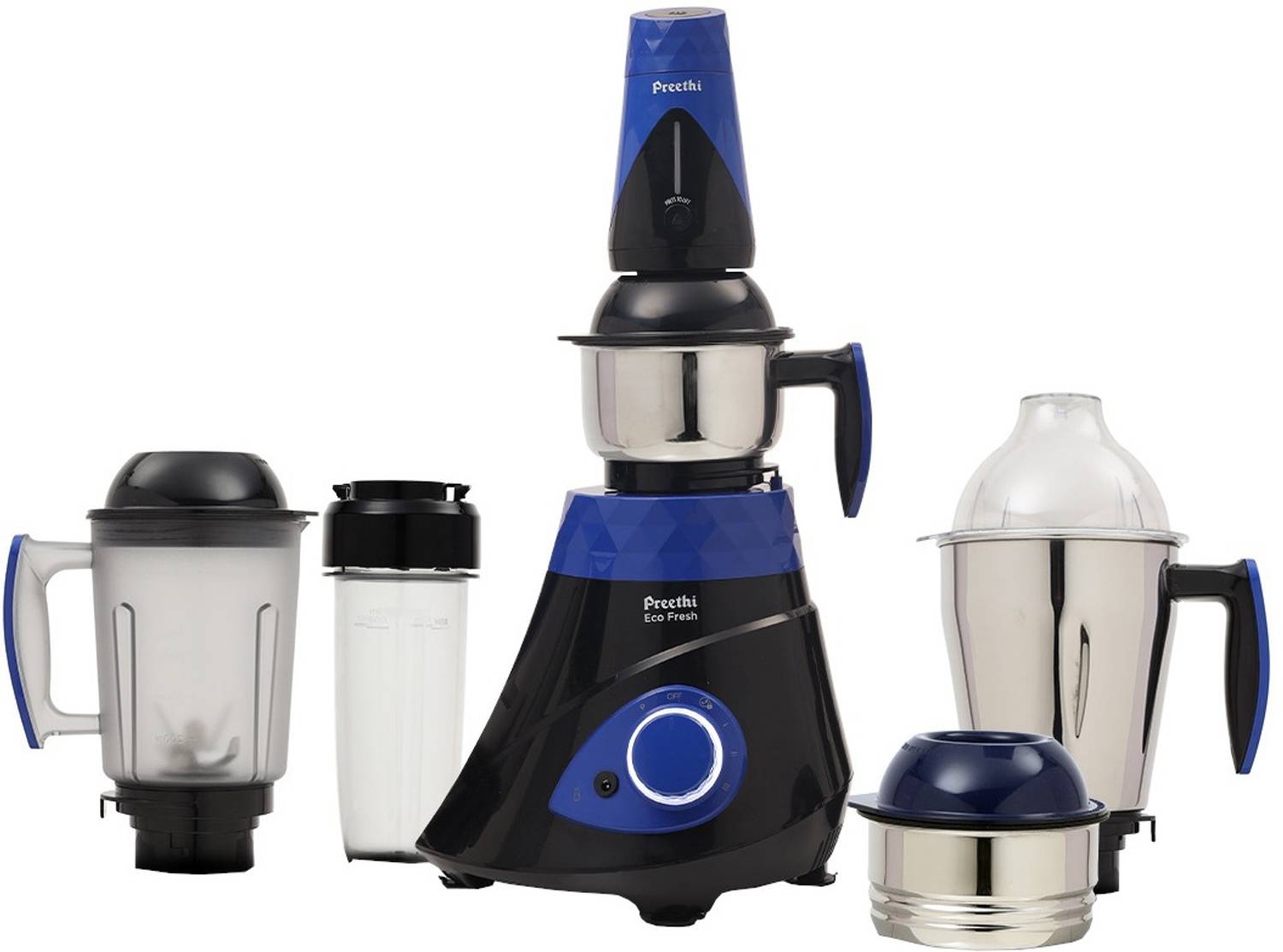 Preethi Eco Fresh 750 W Juicer Mixer Grinder (MG 282 5 Jars M