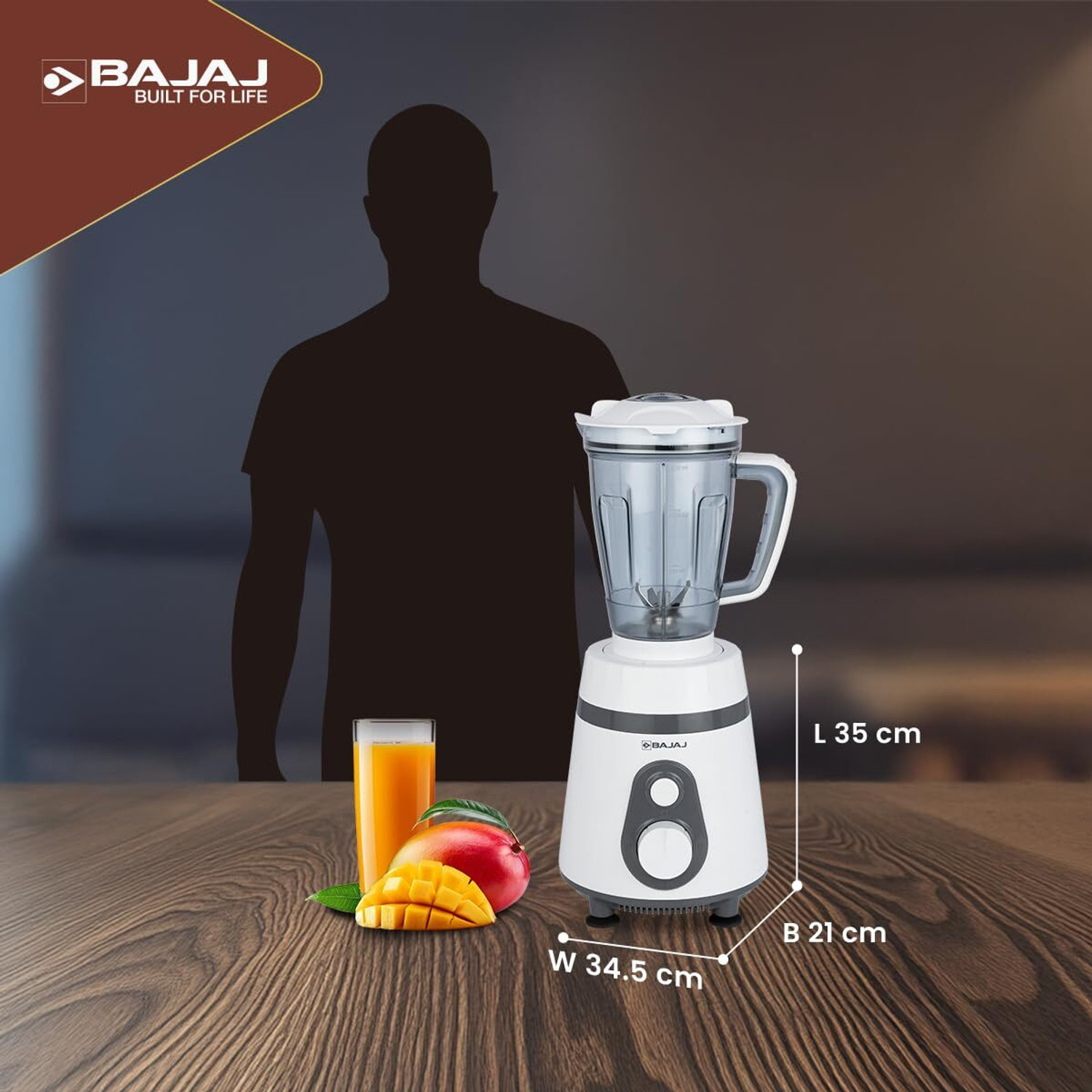 Image of BAJAJ PowerBlend 1000 W Juicer Mixer Grinder
