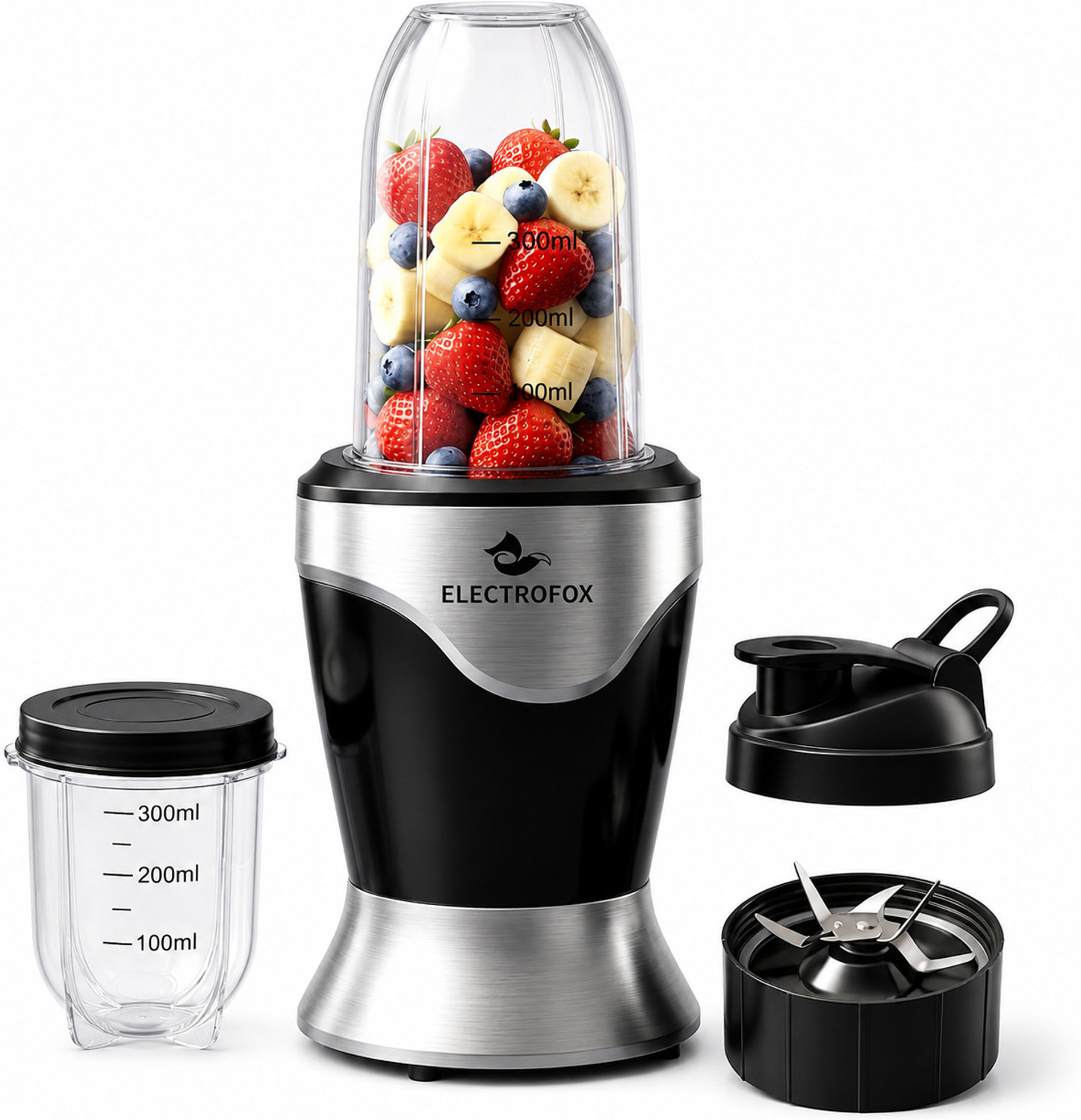 Image of Electrofox ActiveBlend 2 Jar Pro Nutri Blender 750 W Juicer Mixer Grinder