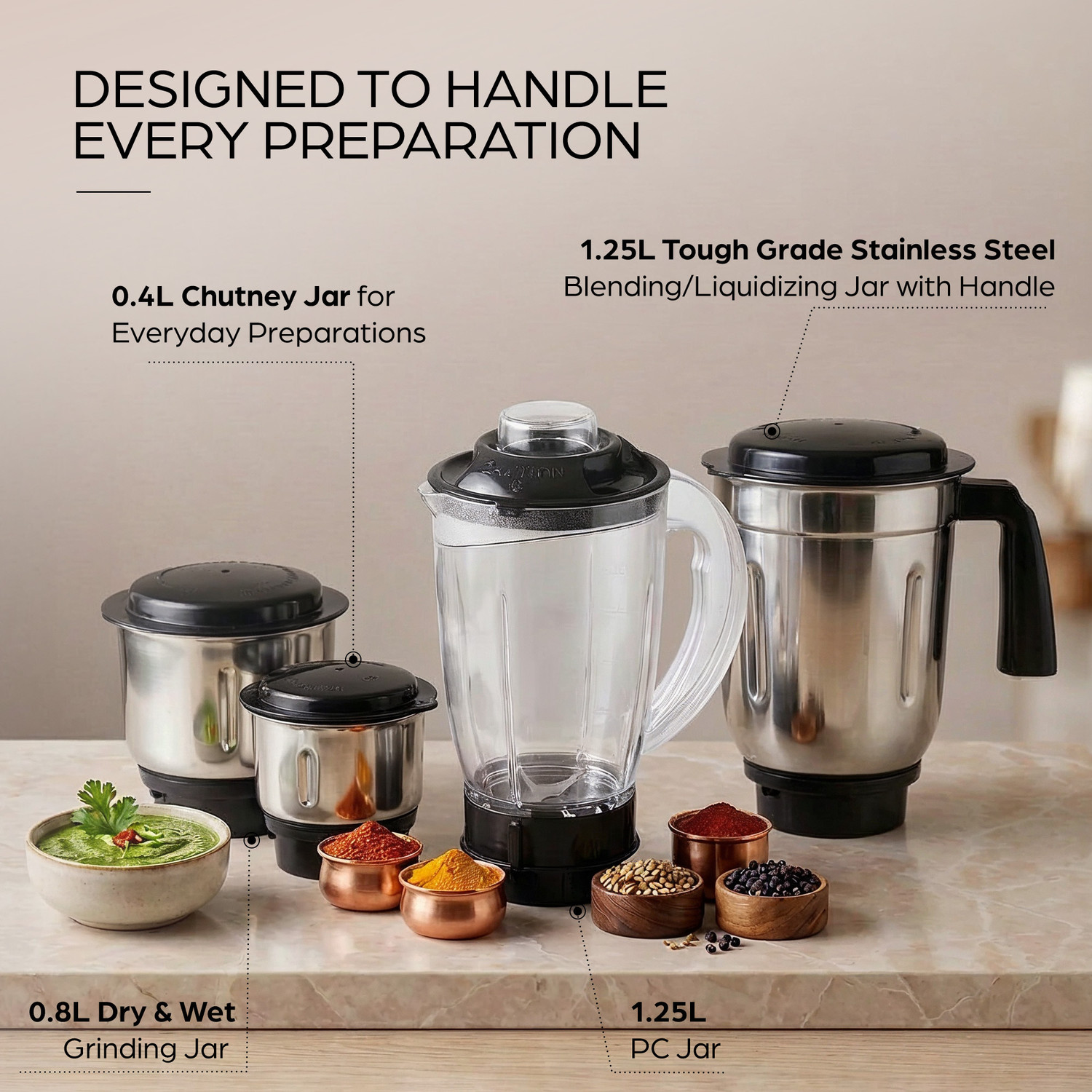Image of Kenstar GRINDEE 750 W Mixer Grinder