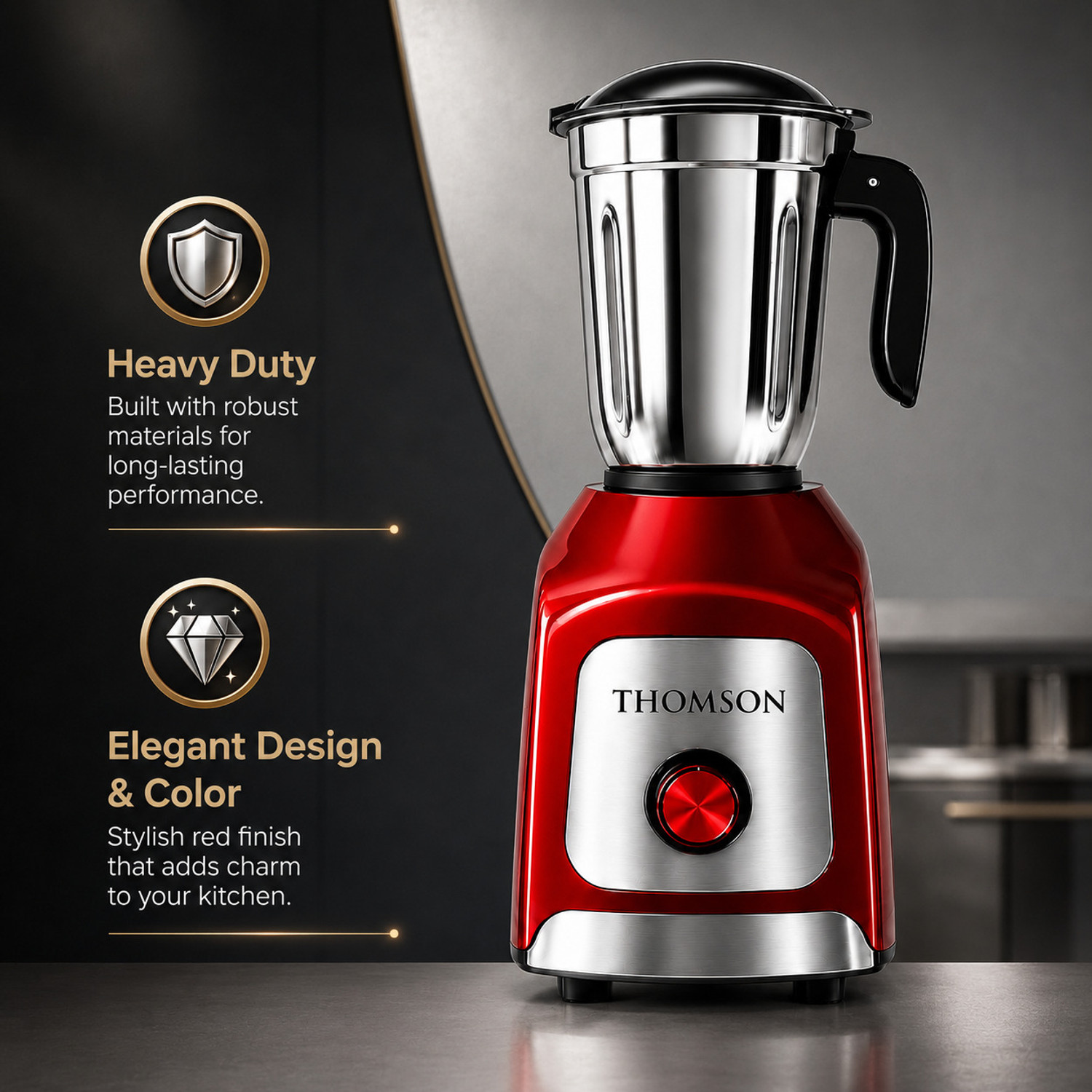 Image of Thomson KM Heavy Duty 500 W Juicer Mixer Grinder