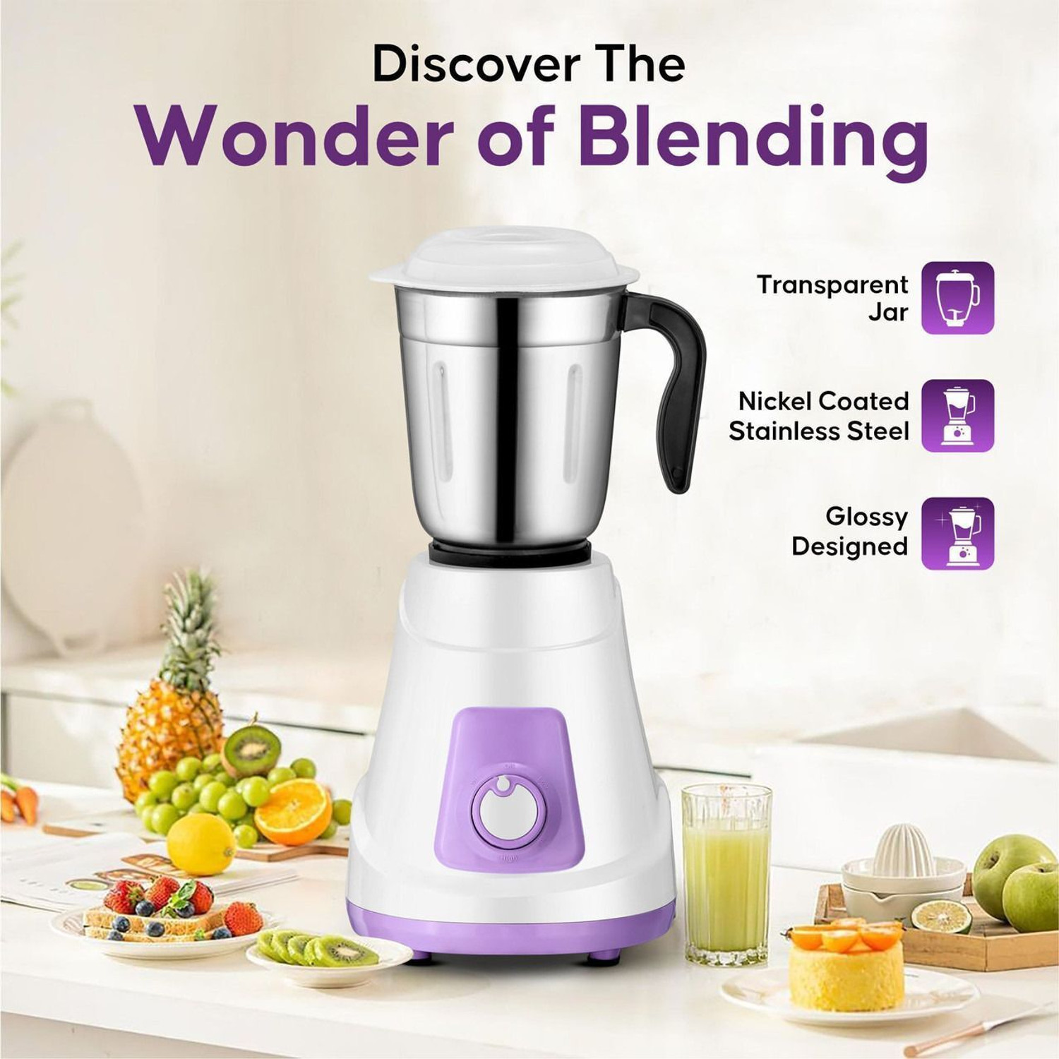 Image of BOOSTER Powerful 750 W Juicer Mixer Grinder