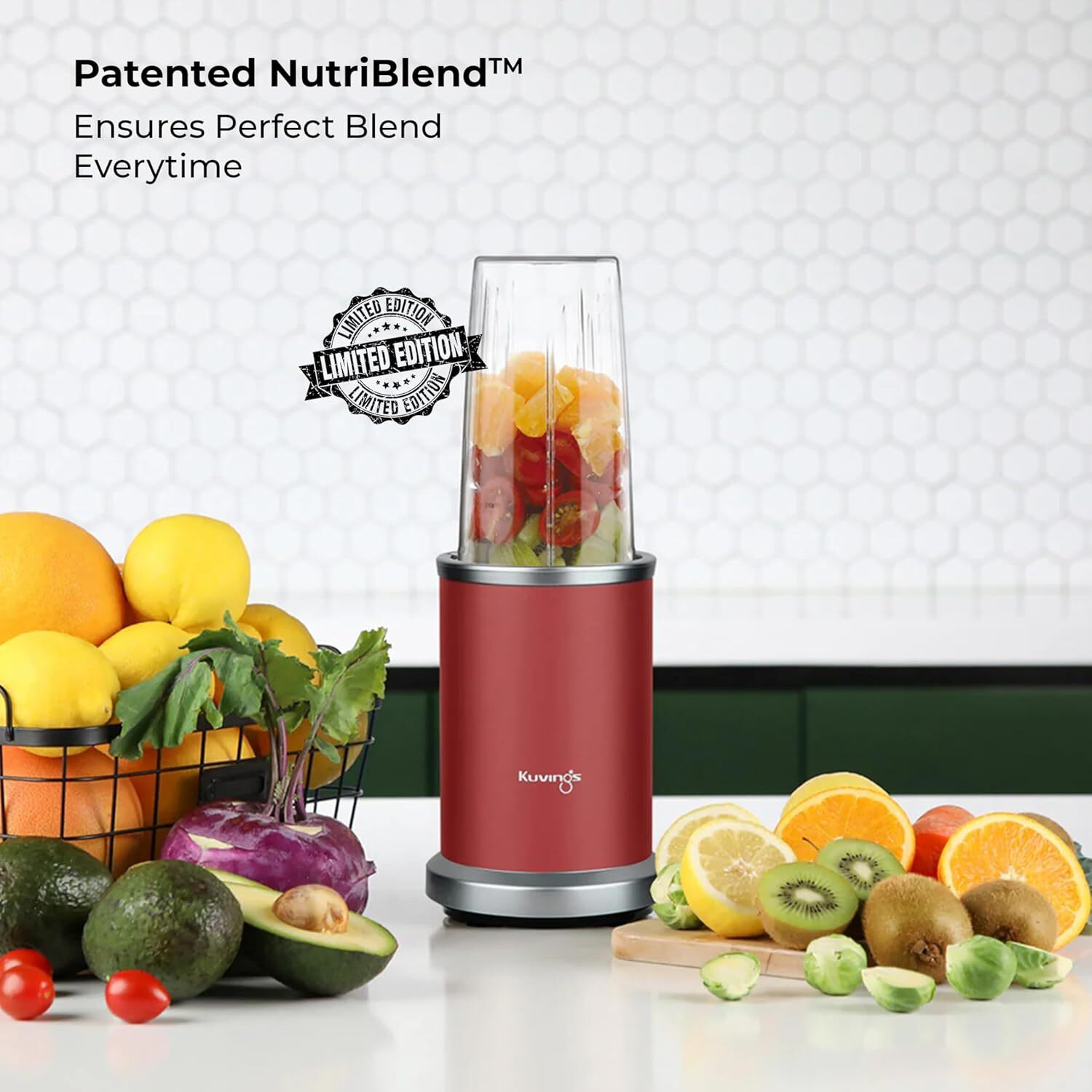 Image of Kuvings 2025 Nutri Blender PRO 2.0 Red, Upgraded 2 Blades, Powerful 1000 W Mixer Blender