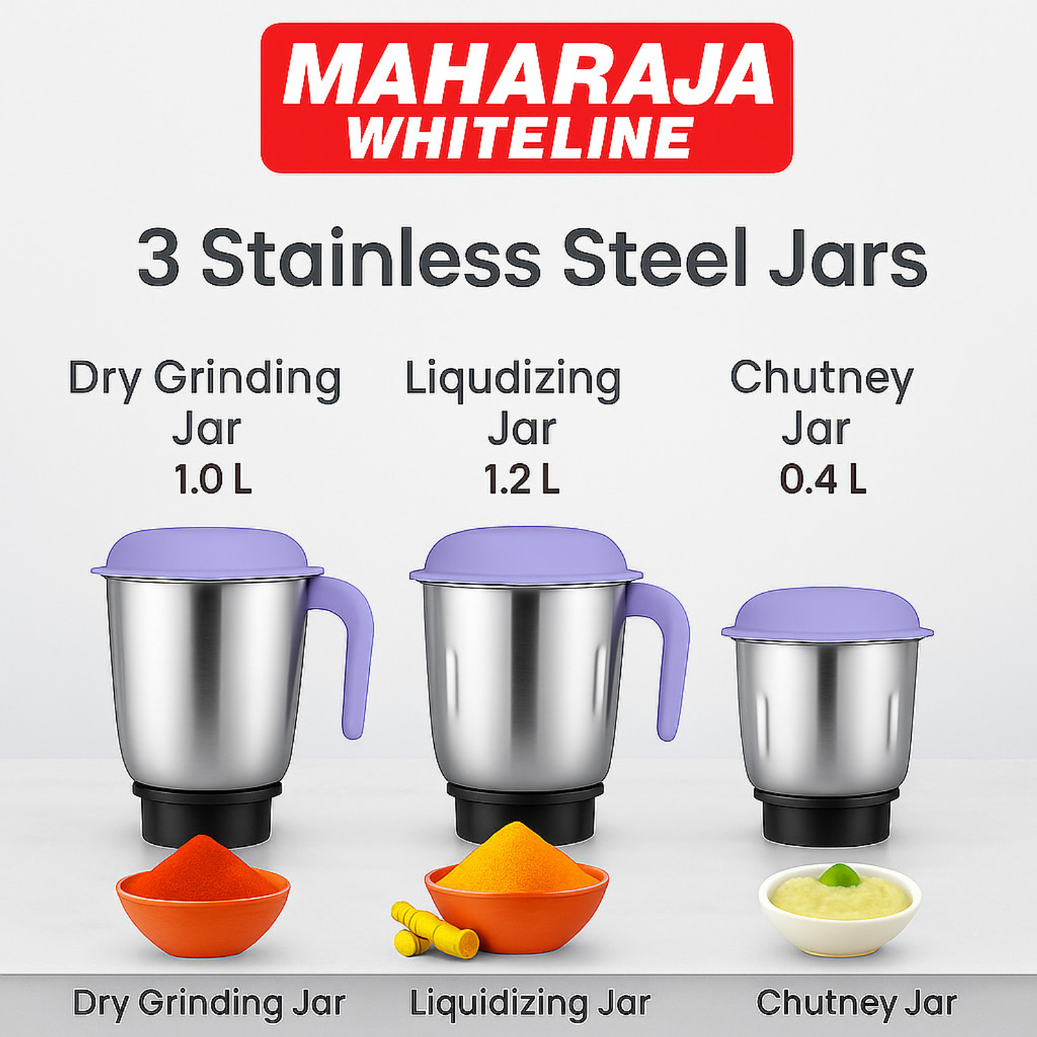 Image of MAHARAJA WHITELINE Novello 500 W Mixer Grinder