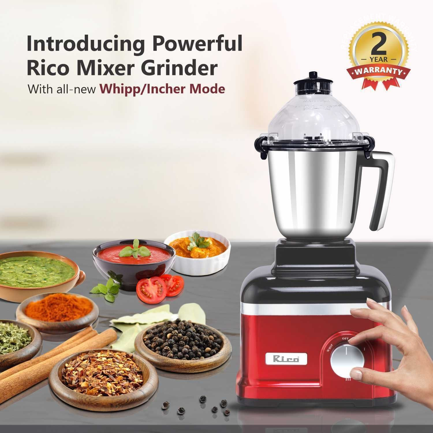Image of Rico 18000 RPM Powerful Motor 1000 W Mixer Grinder