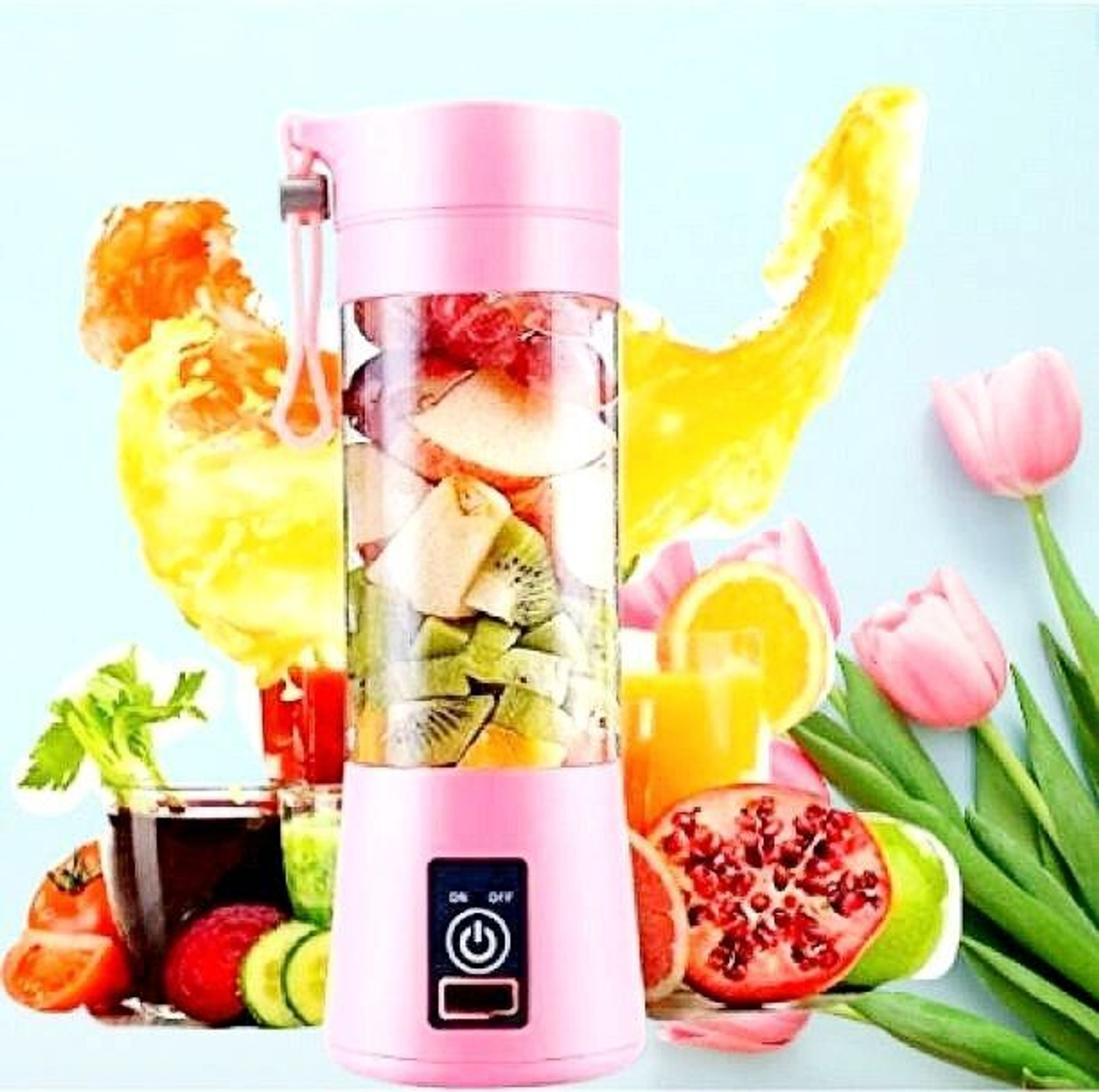 Image of JayGopalTrendz Electric Fruit Juicer Maker USB Rechargeable Mini Juicer Mixer GrinderDH293 350 W Juicer Mixer Grinder