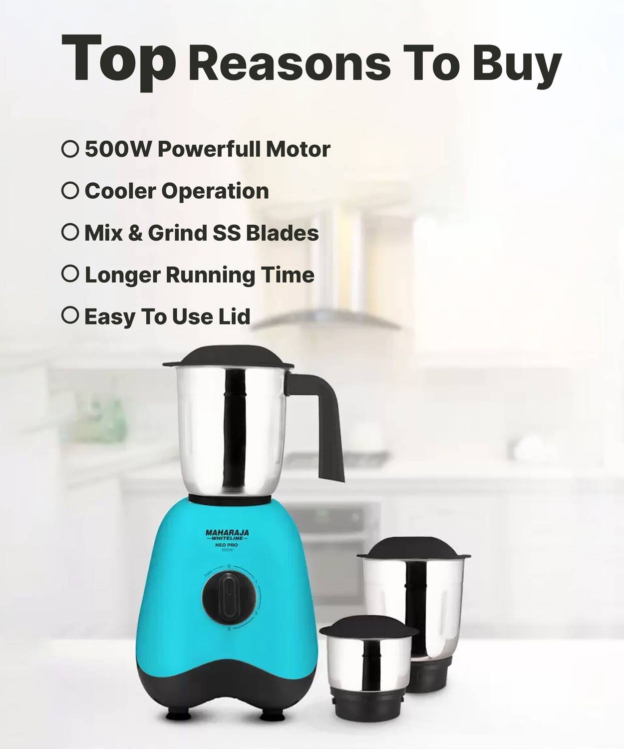 MAHARAJA WHITELINE MX-261 500 W Mixer Grinder Price in India - Buy