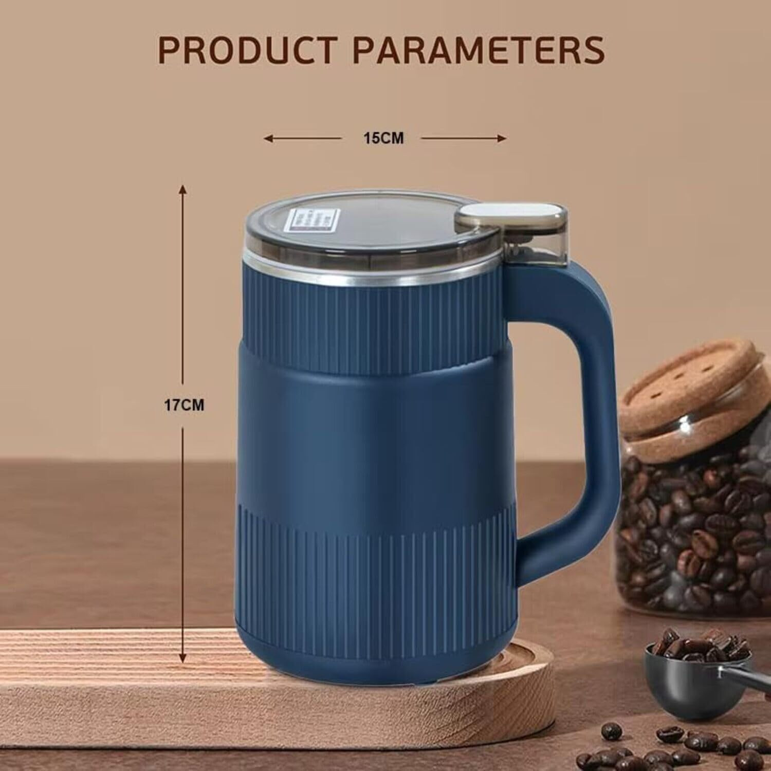 Image of ticrox Electric Spice & Coffee Bean Grinder, 200W Stainless Steel Push Button Control 200 W Mixer Grinder