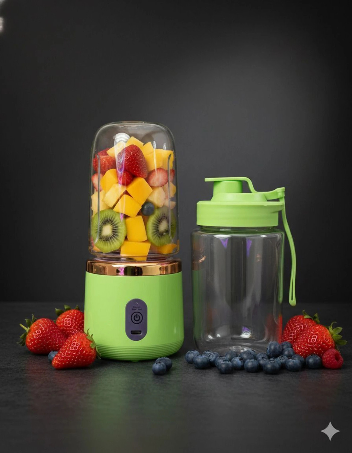 Image of ZENOVIA Portable Juicer Blender, Rechargeable, Grinder for Fruits & Shakes,6 Blade 40 W Juicer Mixer Grinder