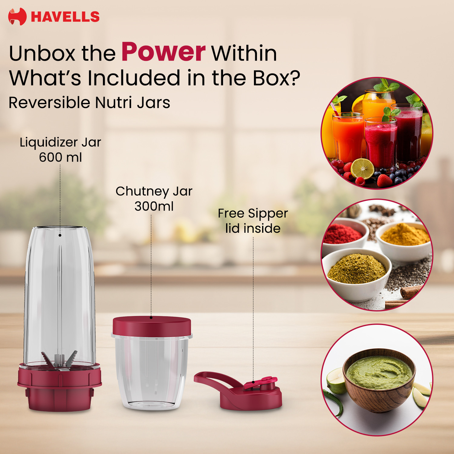 Image of HAVELLS Nutri Power 350 W Mixer Blender