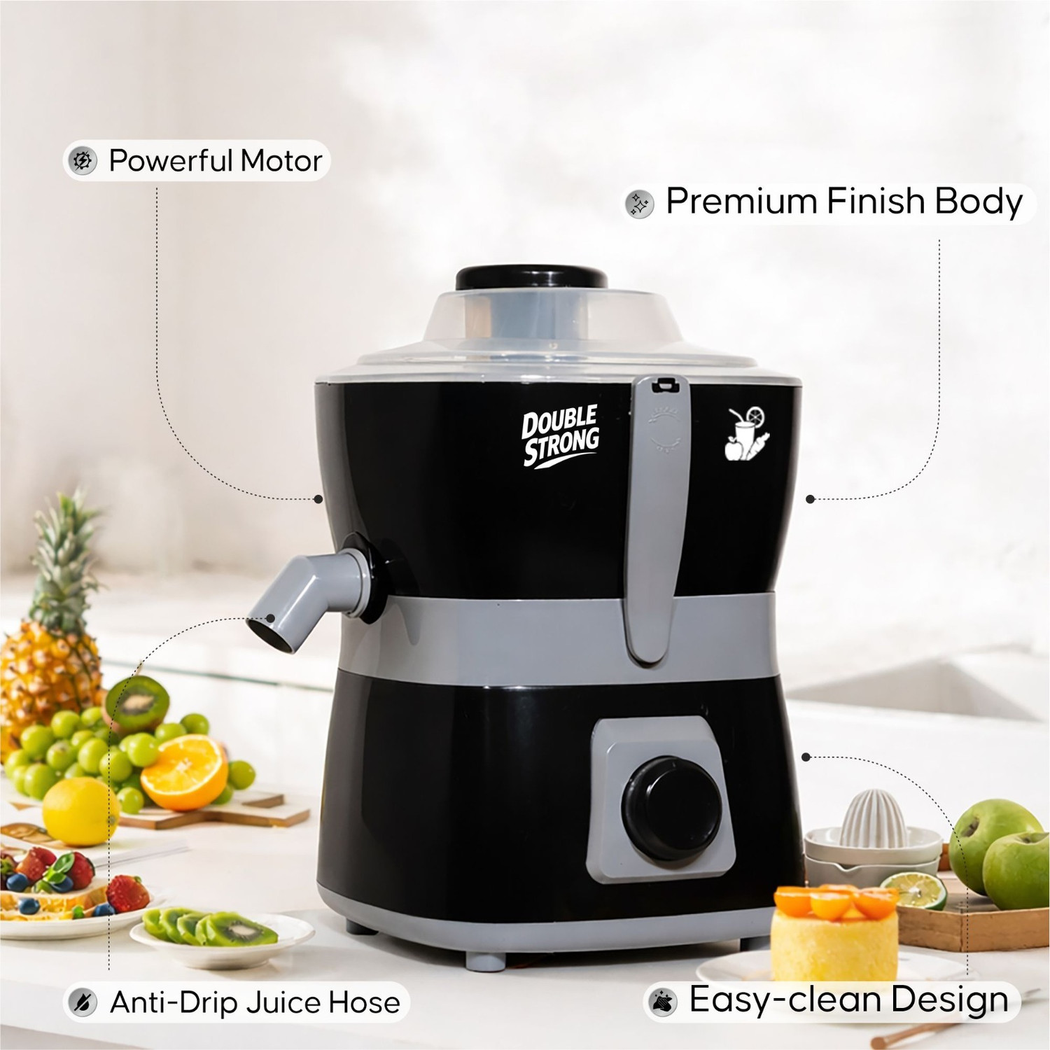 Image of Nagpal's Double Strong Vrindavan Juicer 500 Watts Heavy Duty Juicer Machine for Fruits & Vegetables 500 W Juicer