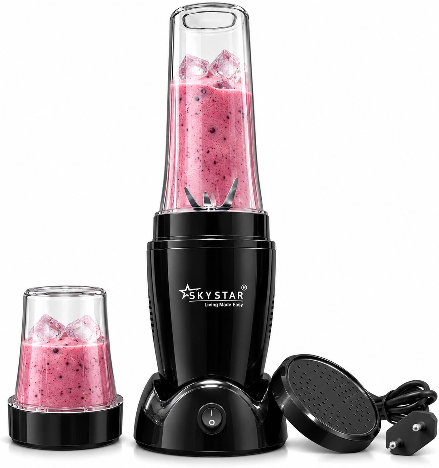 Skystar 2 Jar Black Bullet Nutri 750W Juicer Mixer Grinder - Image 1