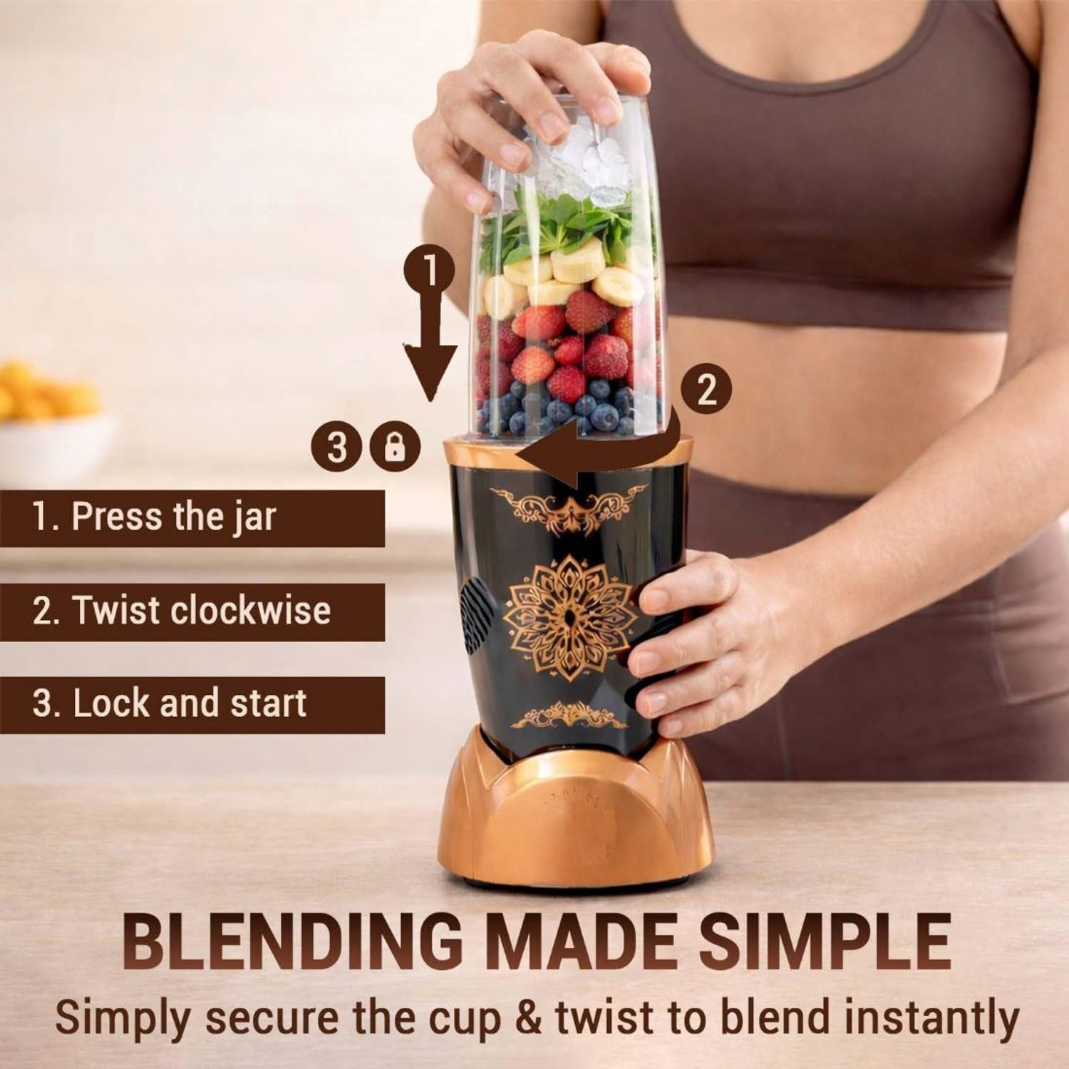 Image of KANCHAN Nutri Blender Spark X-1 450 W Juicer Mixer Grinder
