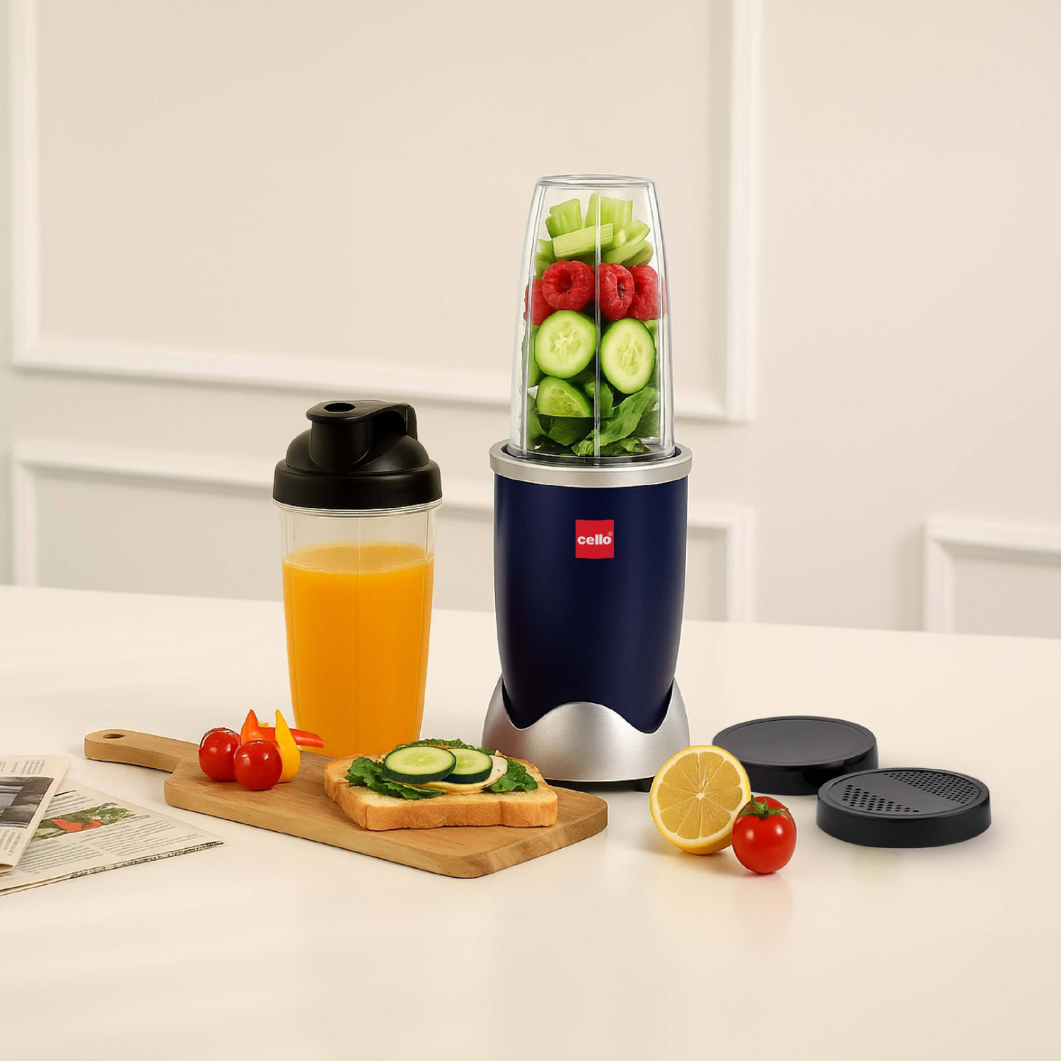 Image of cello Trion Nutri Maxx Pro 2J (1 Jar + Sipper Bottle) | Copper Motor, 2 Years Warranty 500 W Juicer Mixer Grinder