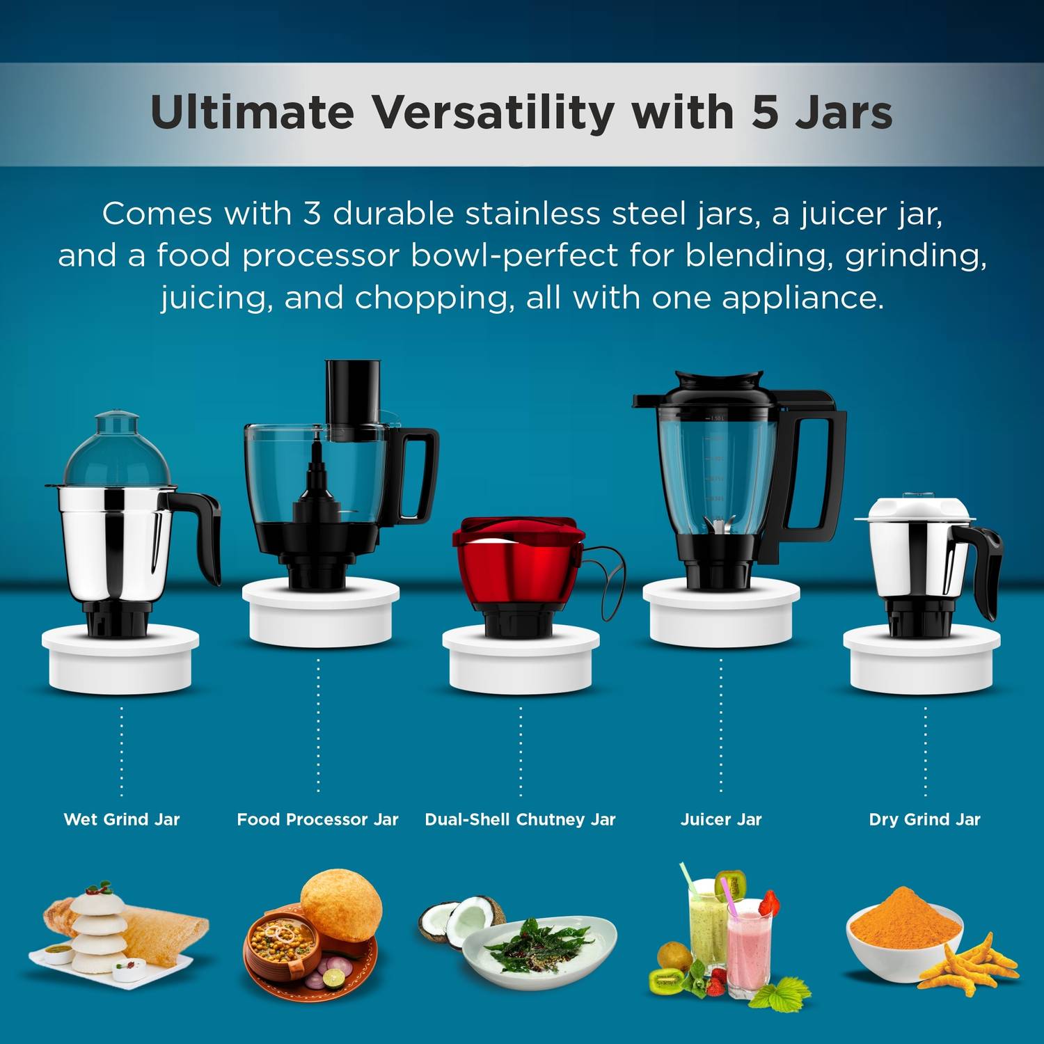 Butterfly Rapid 750W Juicer Mixer Grinder - Image 5