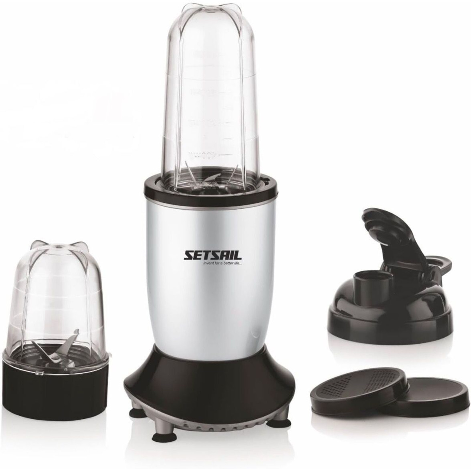 Image of Setsail Juicer & Grinder with 2 Unbreakable Jars | Stainless Steel Blades 550 W Juicer Mixer Grinder