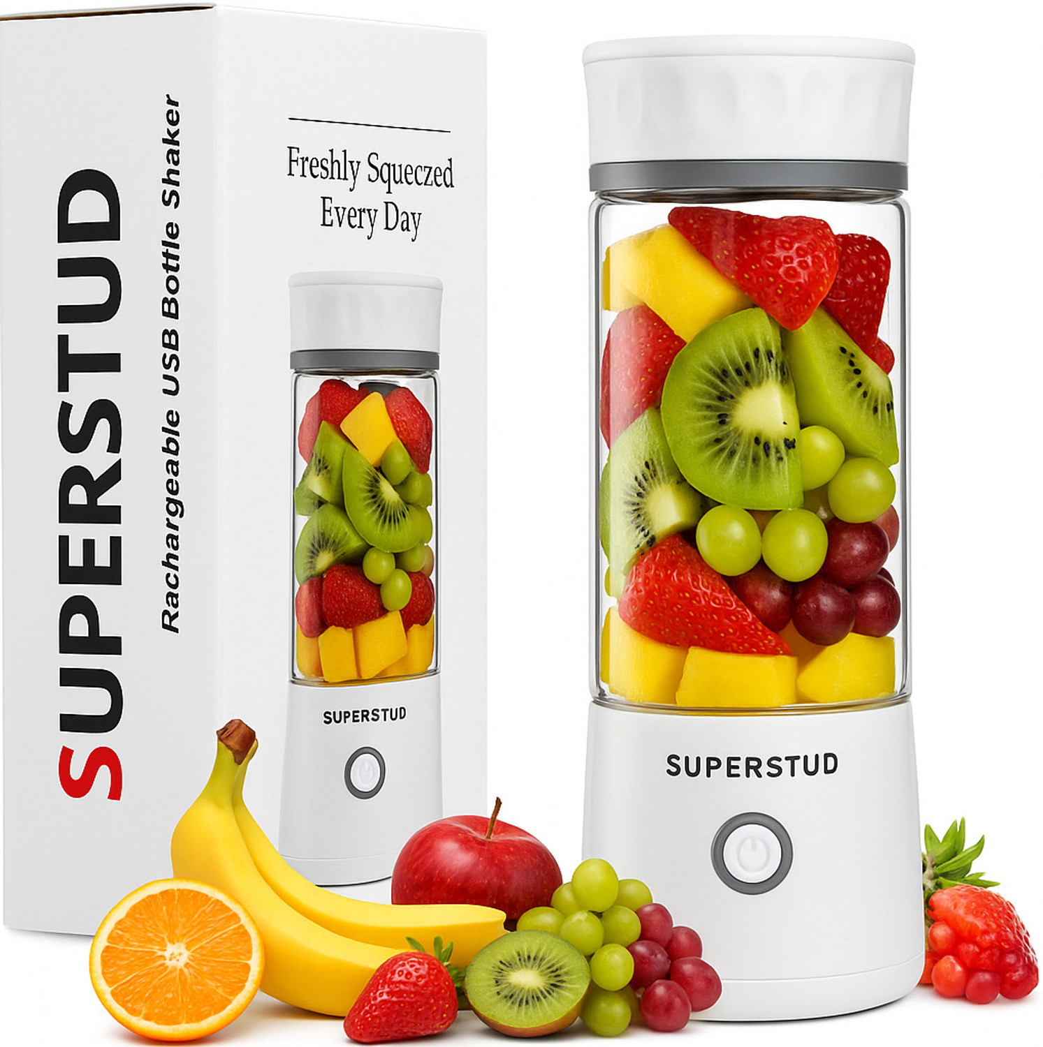 Image of SUPERSTUD Portable juicer blender 6 Blade | 1800mAh Battery Type-C Charging 220 W Juicer Mixer Grinder